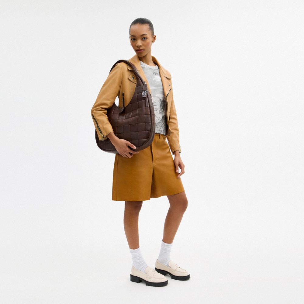 Coach Alter/Ego Large Crescent Shoulder Bag Maple