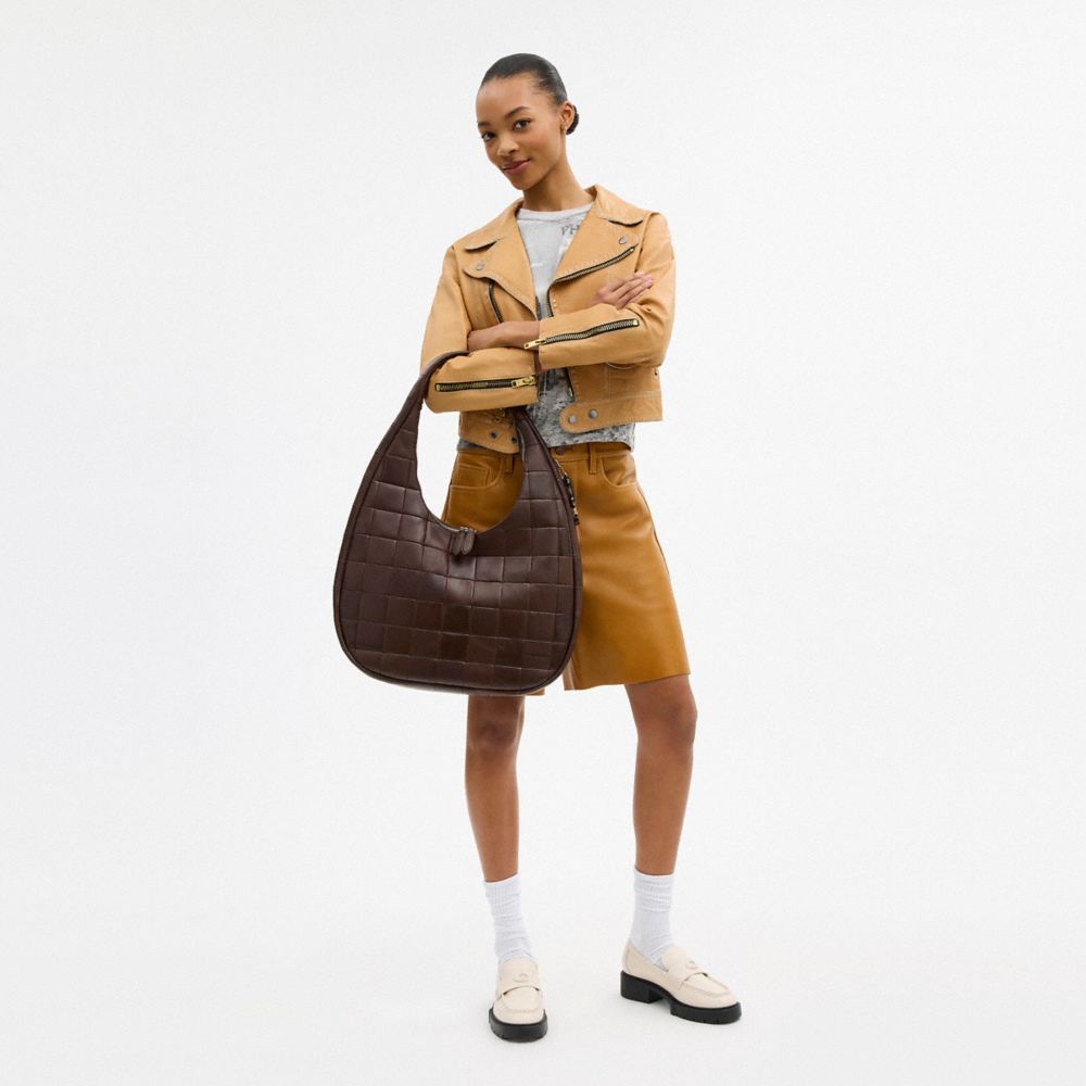 Coach Alter/Ego Large Crescent Shoulder Bag Maple