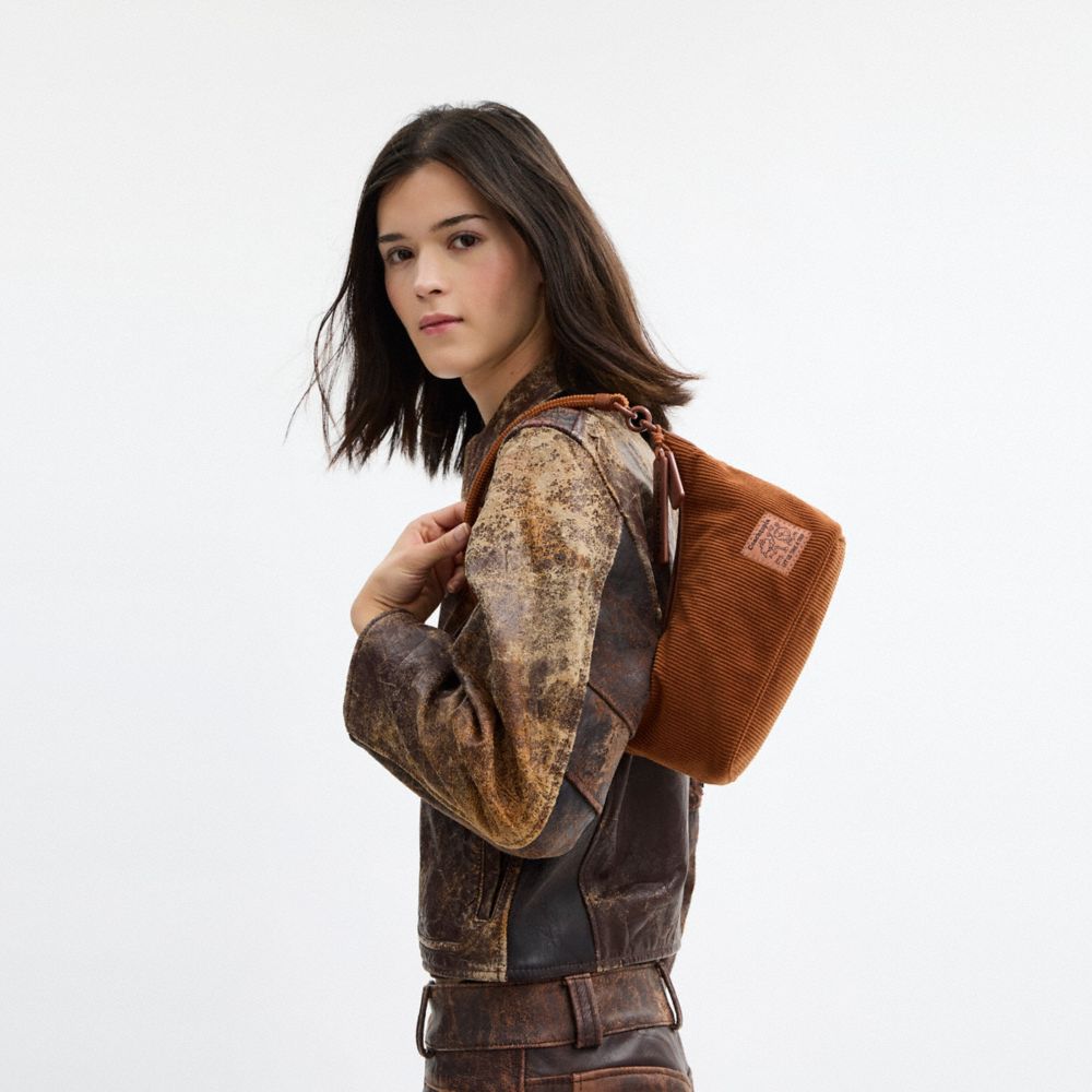 Coach Coachtopia Loop Shoulder Bag In Corduroy Brown Corduroy