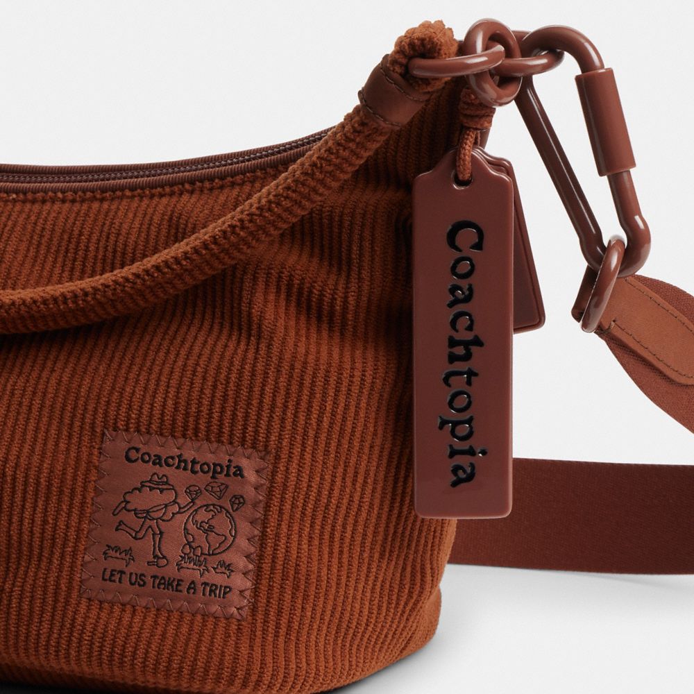 Coach Coachtopia Loop Shoulder Bag In Corduroy Brown Corduroy