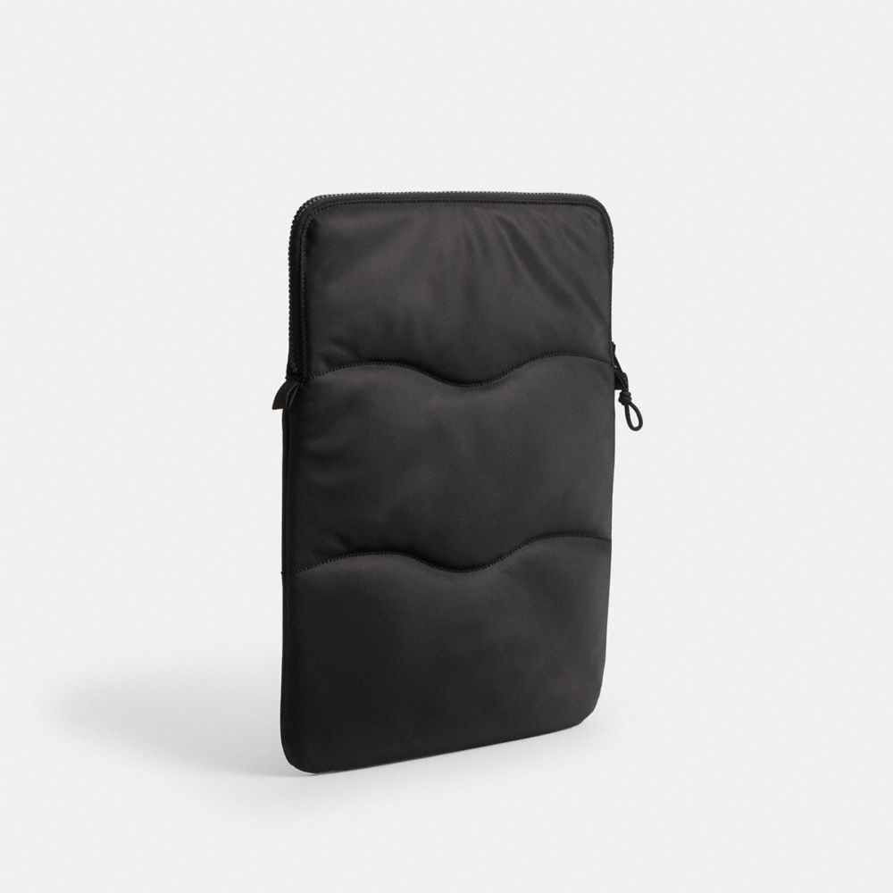 Coach Coachtopia Loop Laptop Sleeve With Wavy Quilting Black 2