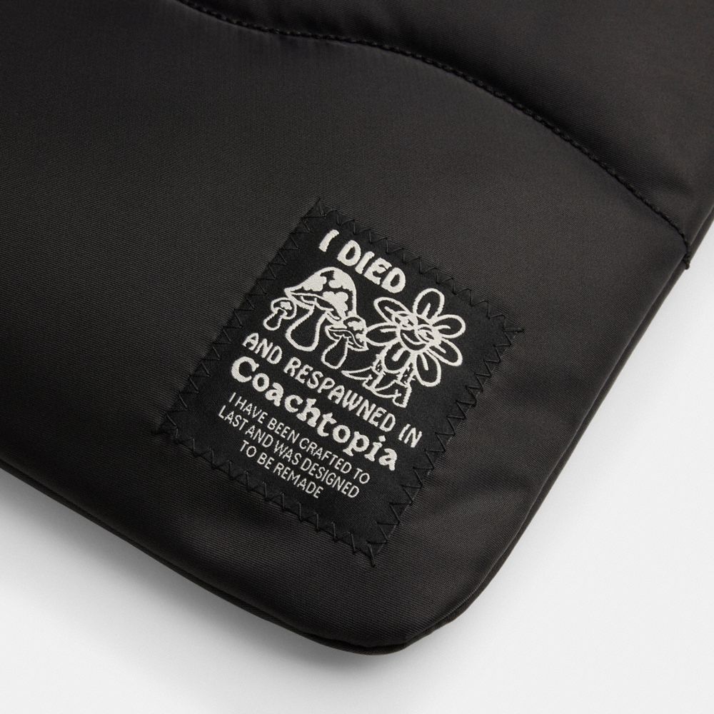 Coach Coachtopia Loop Laptop Sleeve With Wavy Quilting Black 2