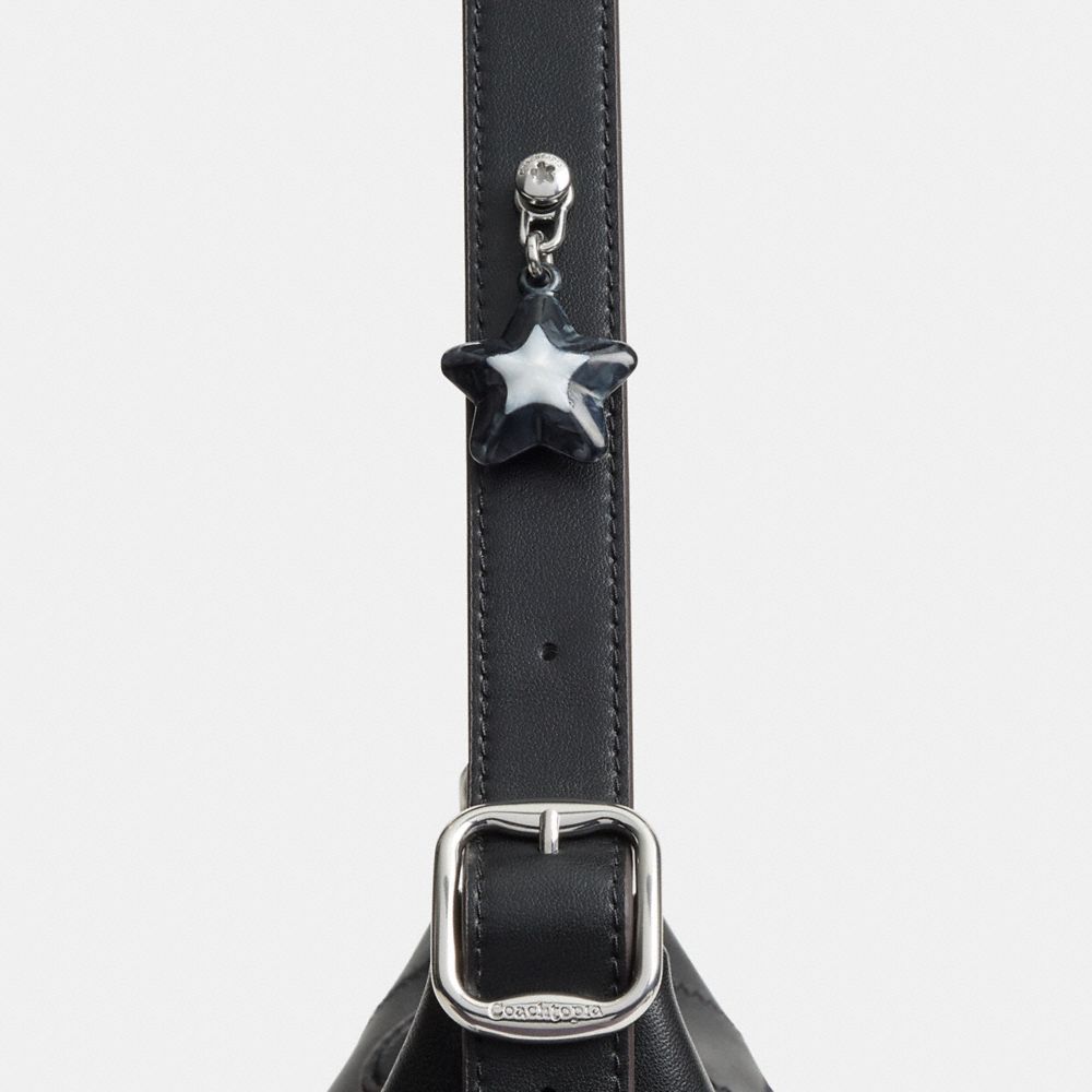 Coach Star Bag Charm Black Chalk Multi