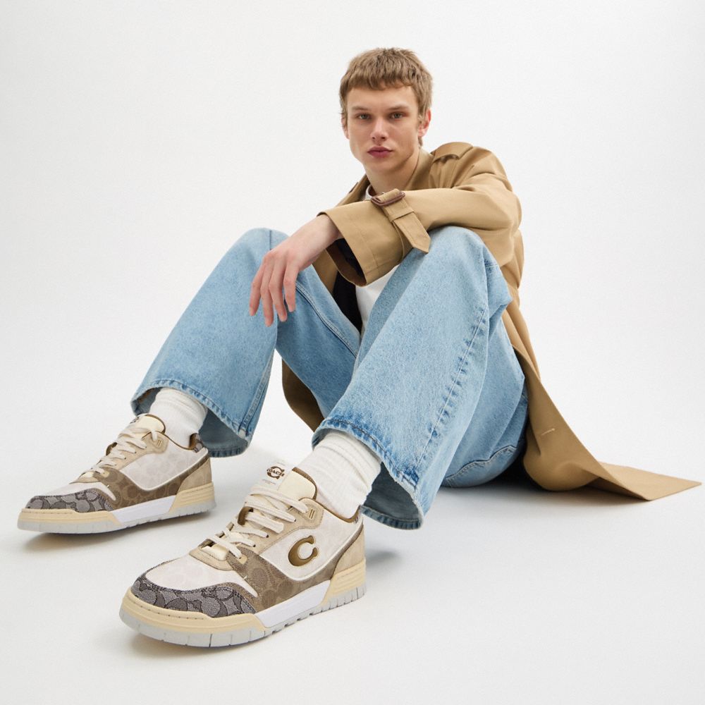 Men's Coach Soho Sneaker In Mixed Signature Multi