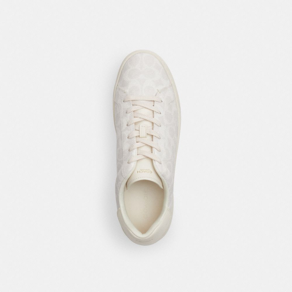 Coach High Line Sneaker In Signature Canvas Off White