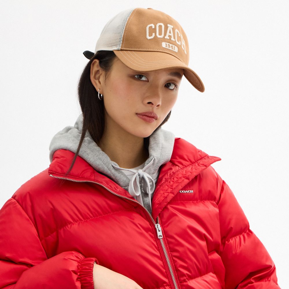 Coach Coach 1941 Varsity Trucker Hat Light Saddle