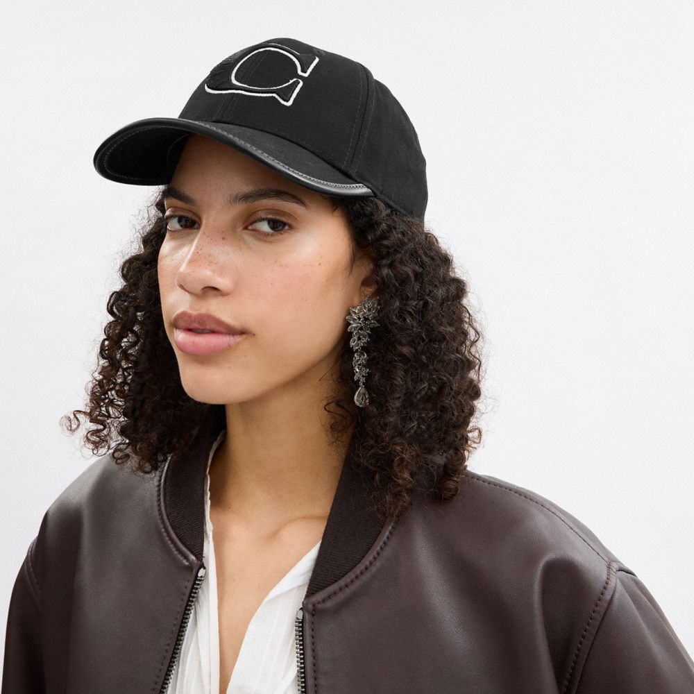 Coach Signature Patch Baseball Hat Black