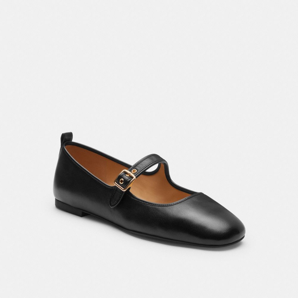Women's Coach C Rivet Mary Jane Black
