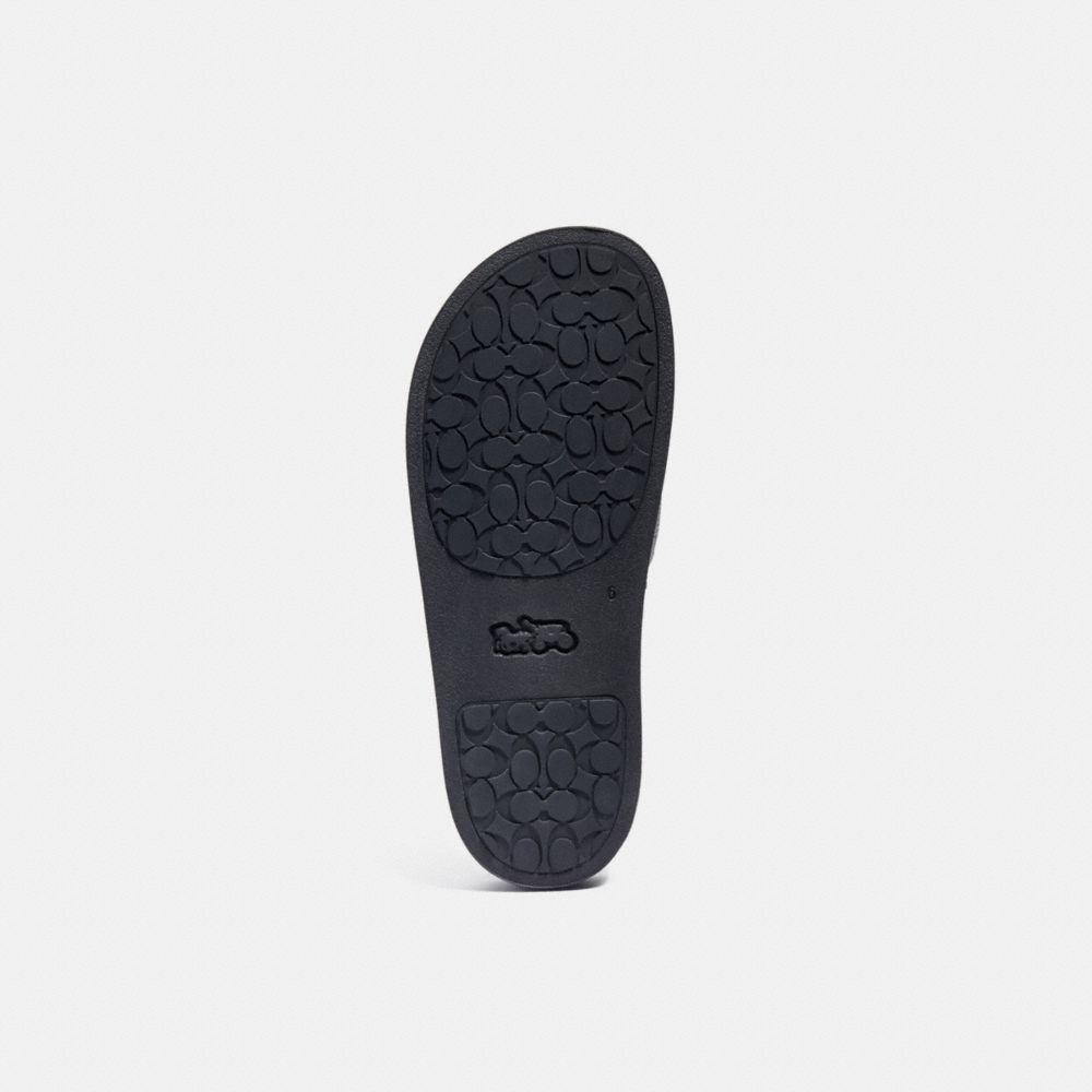 Women's Coach Udele Sport Slide In Signature Canvas Charcoal Black