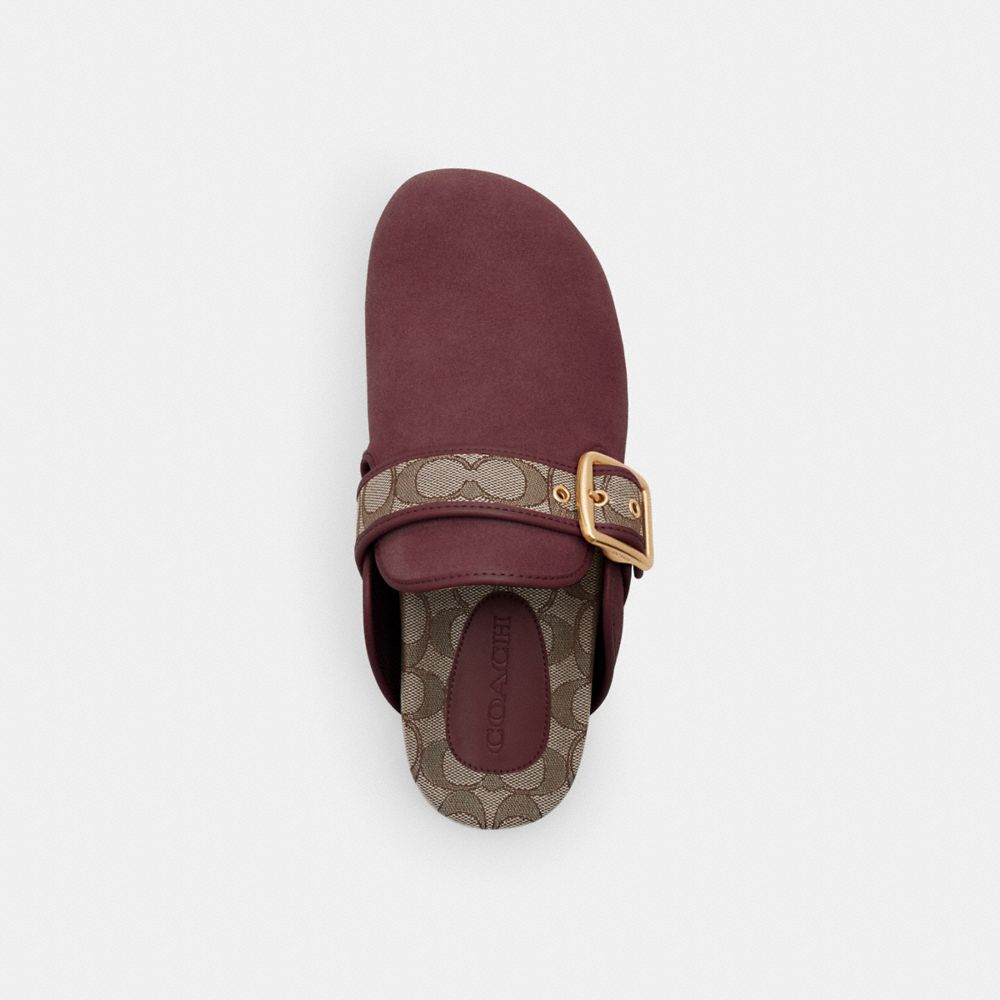 Coach Archival Buckle Clog Merlot