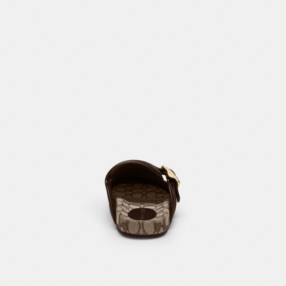 Women's Coach Archival Buckle Clog Oak Chocolate