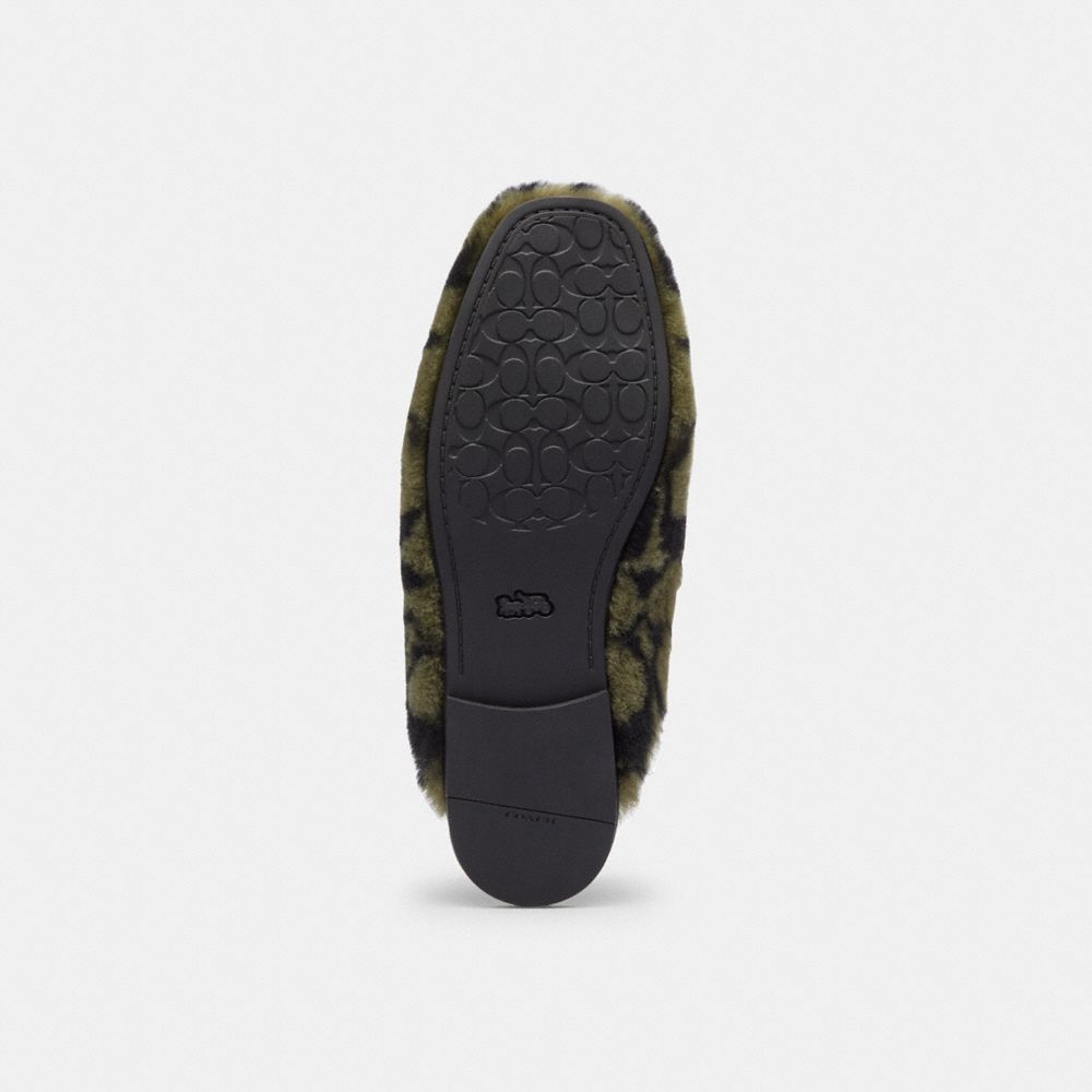 Women's Coach Slipper In Signature Shearling Olive
