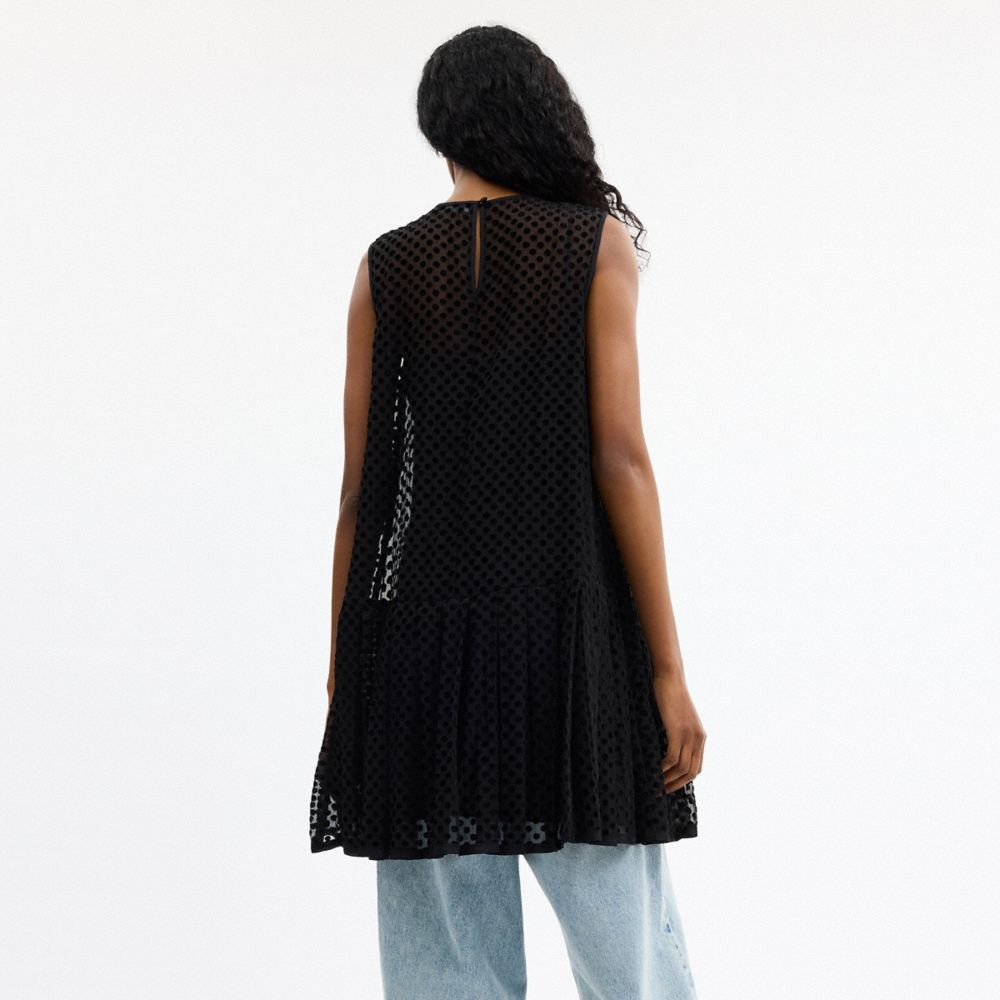 Coach Velvet Burnout Dress Black