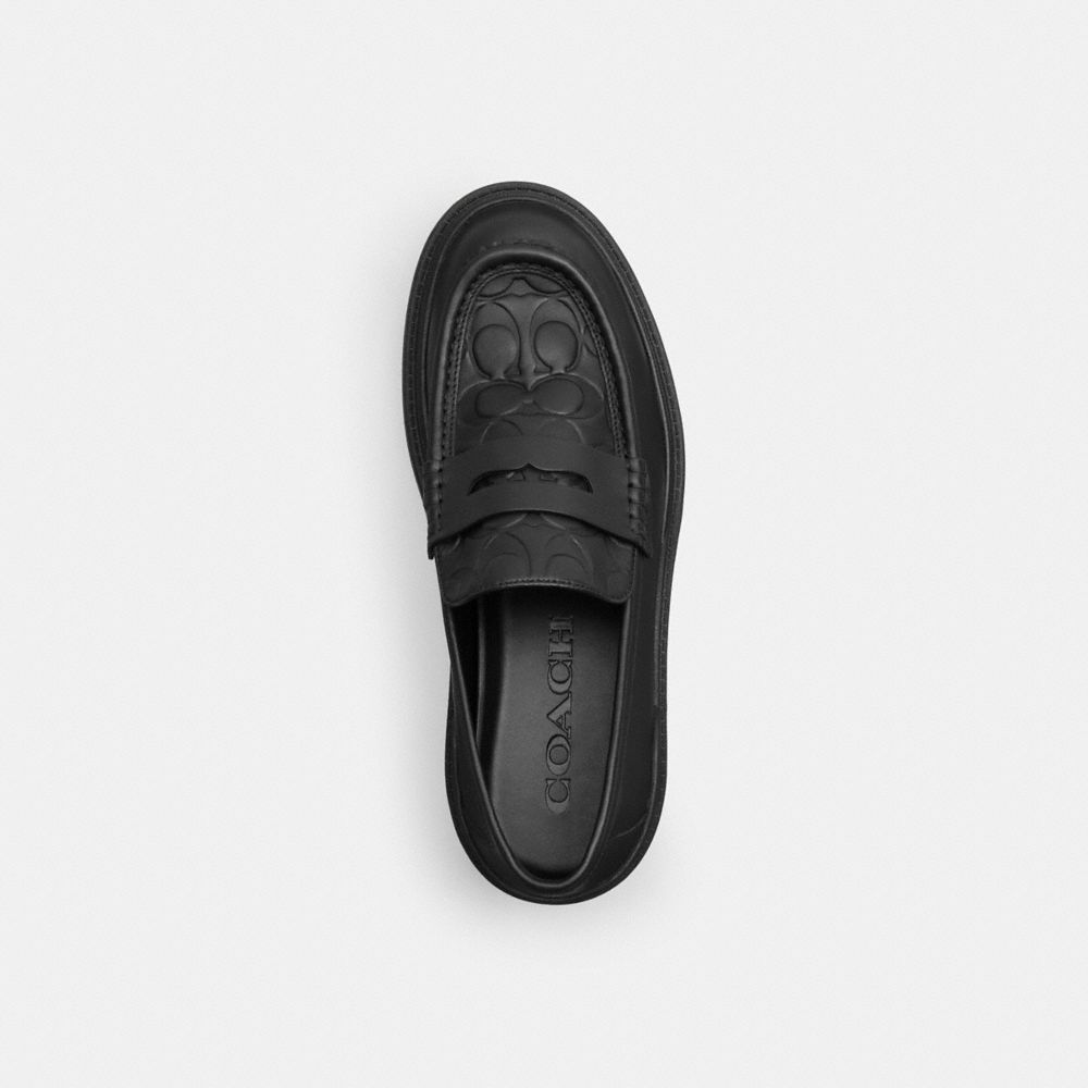 Men's Coach Loafer In Signature Leather Black