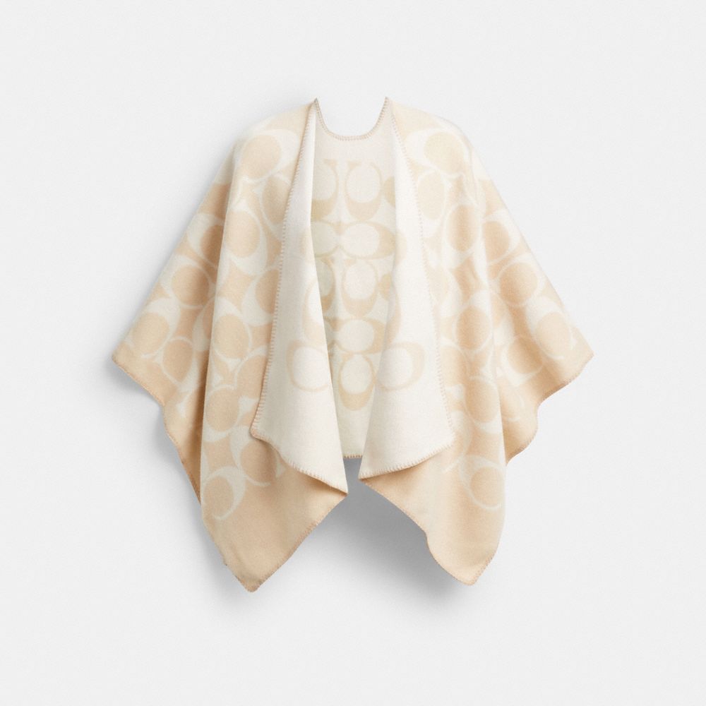Coach Maxi Signature Cape Chalk