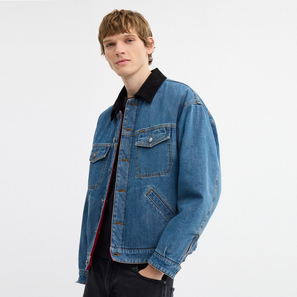 Coach Reversible Denim Jacket Western Wash
