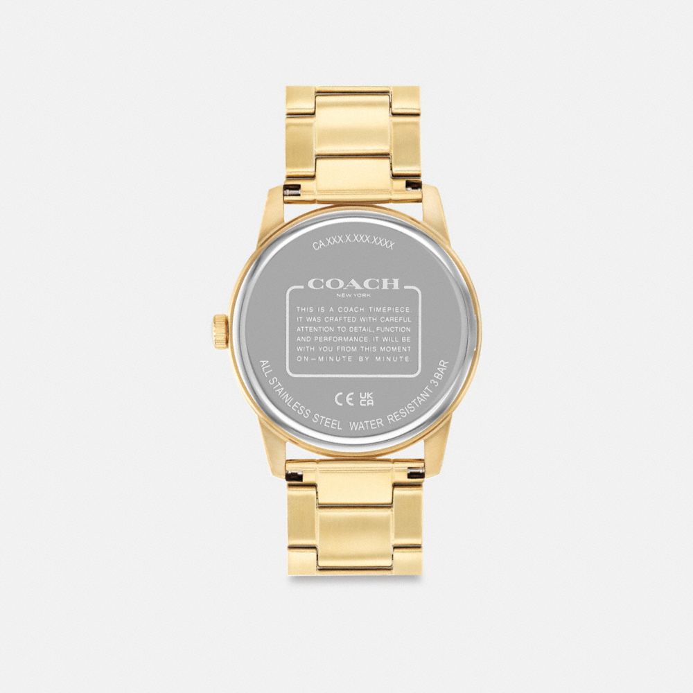 Coach Keane Watch Gift Set, 39 Mm Gold Black