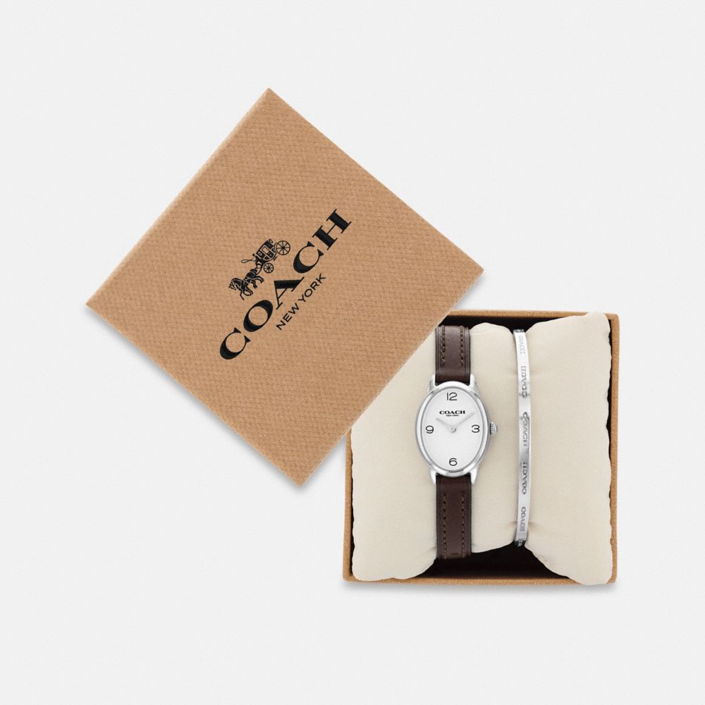 Coach Talia Watch Gift Set, 22 Mm Stainless Steel Maple