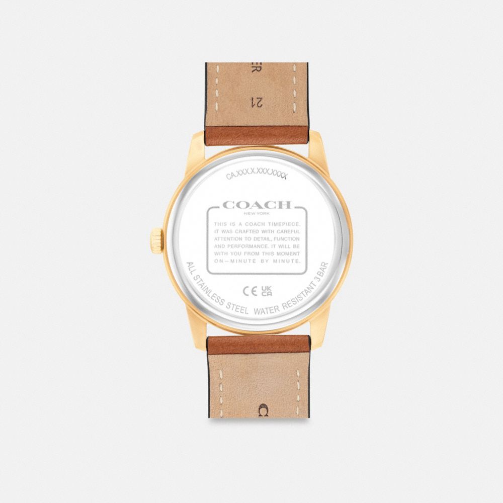 Coach Keane Watch, 39 Mm Saddle
