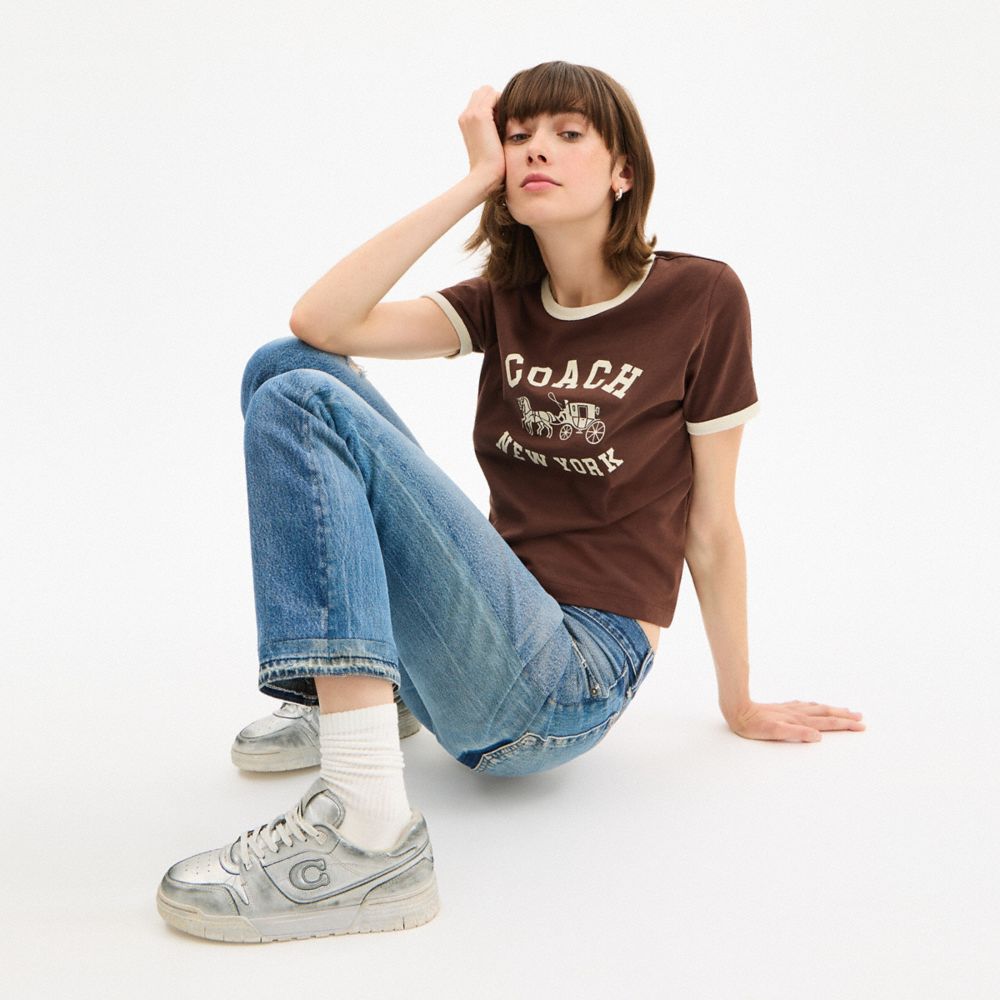 Women's Coach Soho Sneaker In Distressed Metallic Leather Silver
