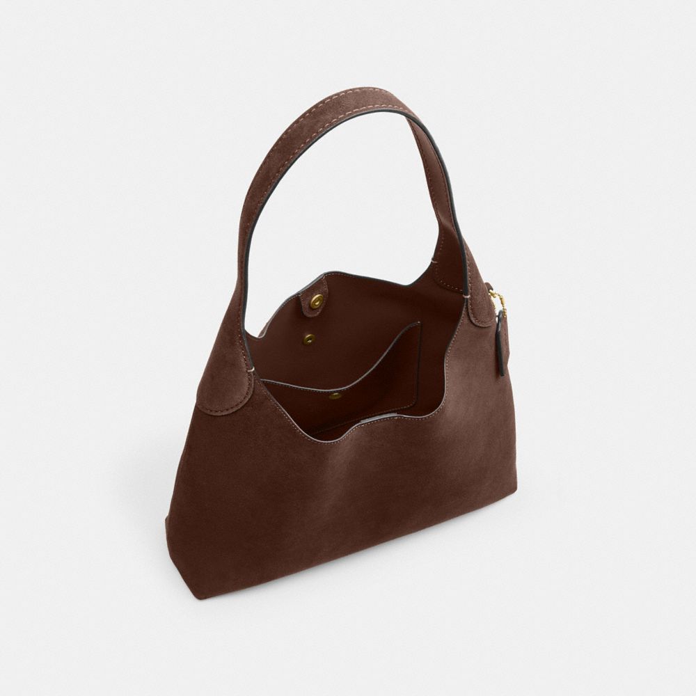 Coach Brooklyn Shoulder Bag 34 Brass Dark Chocolate