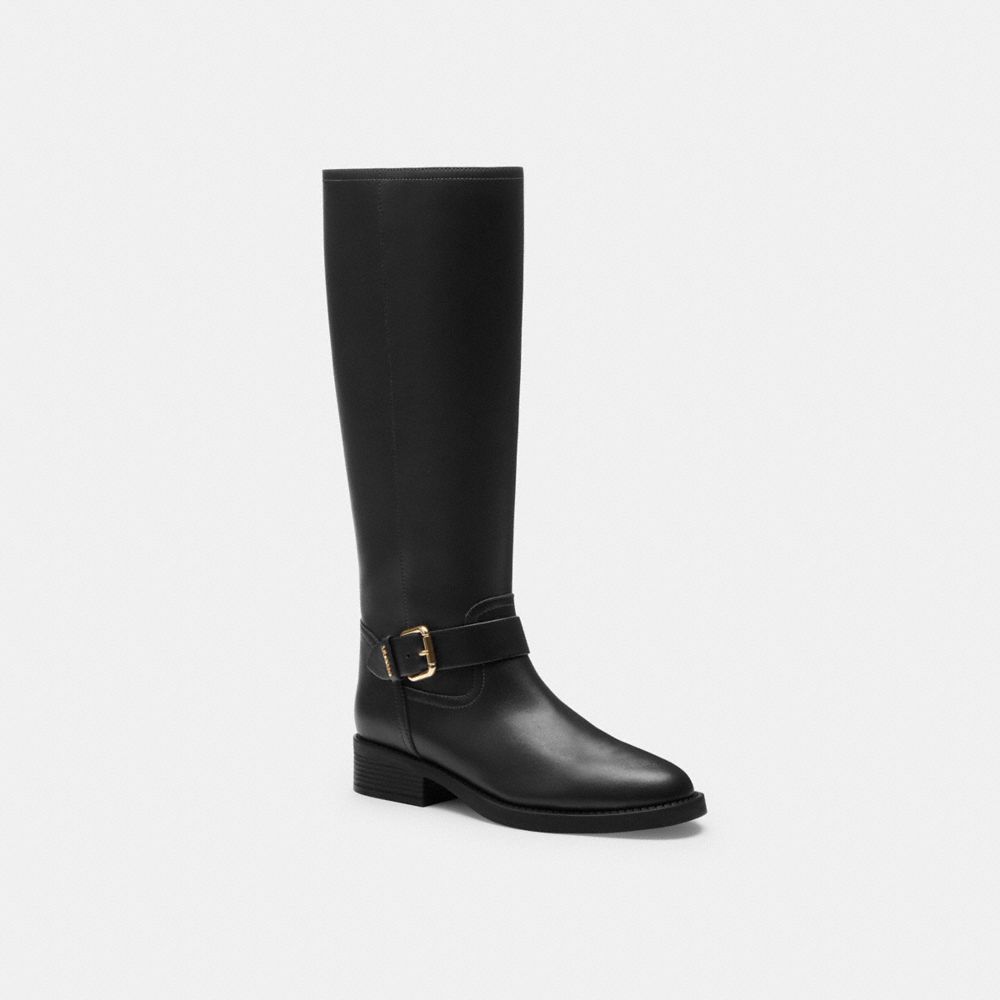 Coach Extended Calf Riding Boot Black