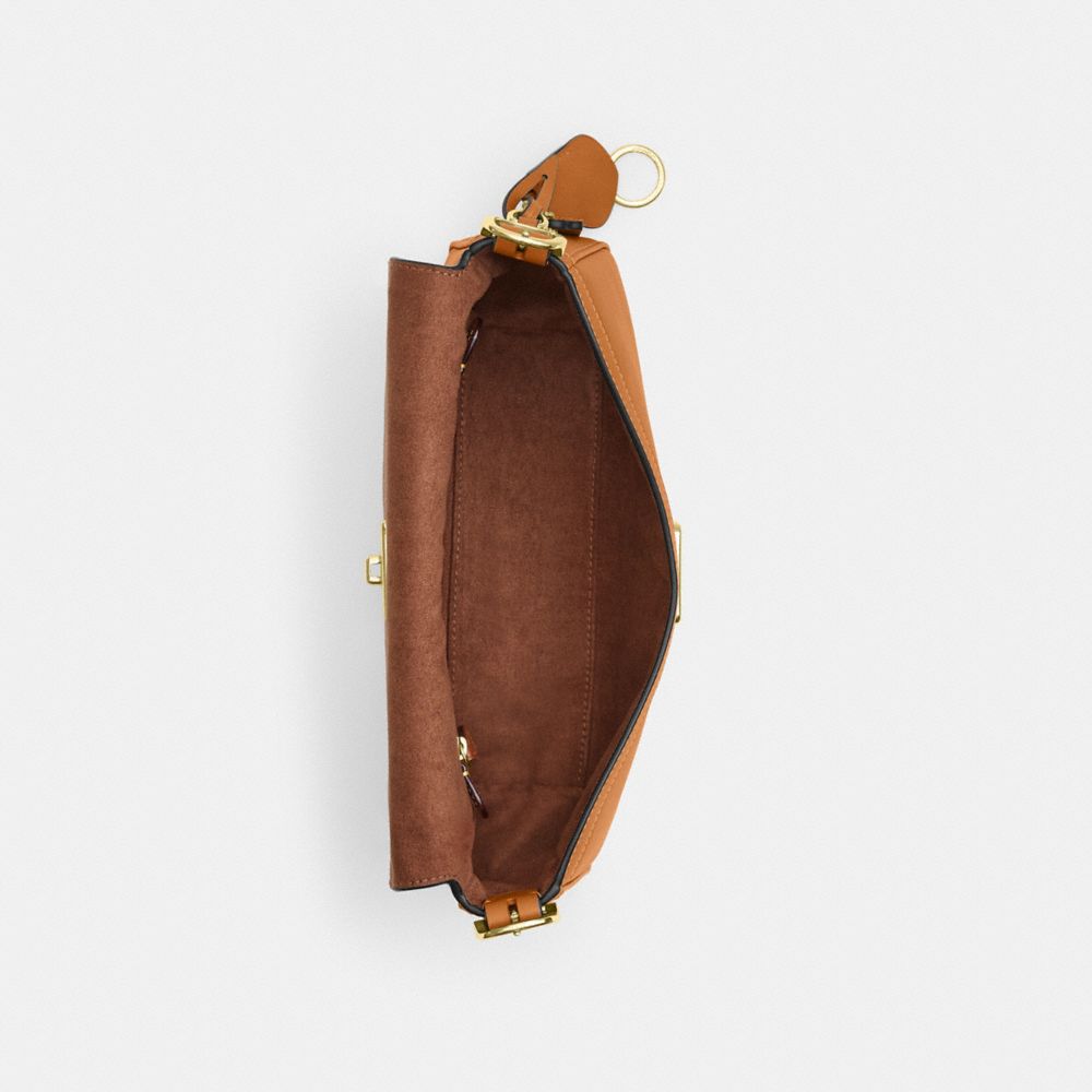 Coach Etta Small Flap Shoulder Bag Gold/Brown