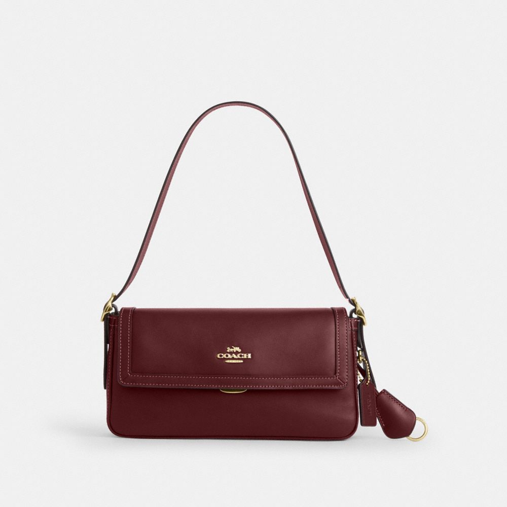 Coach Etta Small Flap Shoulder Bag Im Maroon