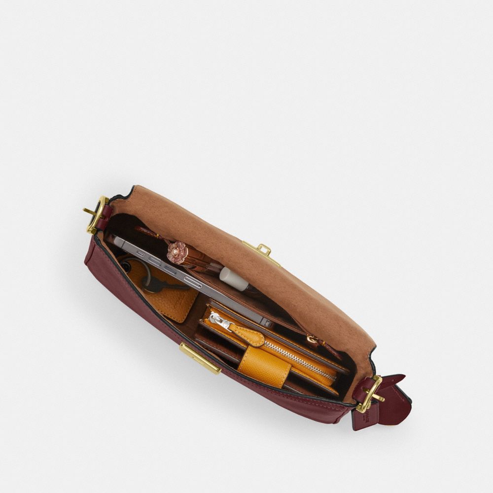 Coach Etta Small Flap Shoulder Bag Im Maroon