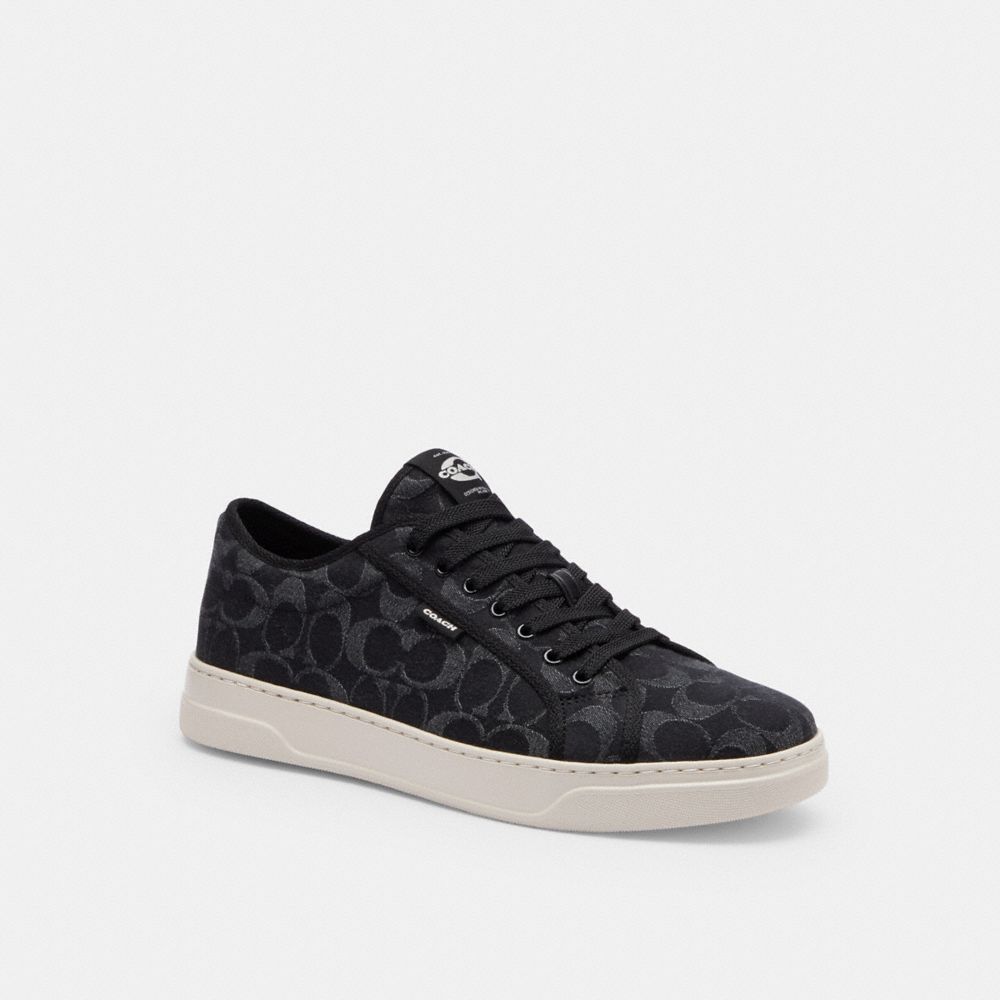 Men's Coach Canvas Sneaker In Signature Denim Black