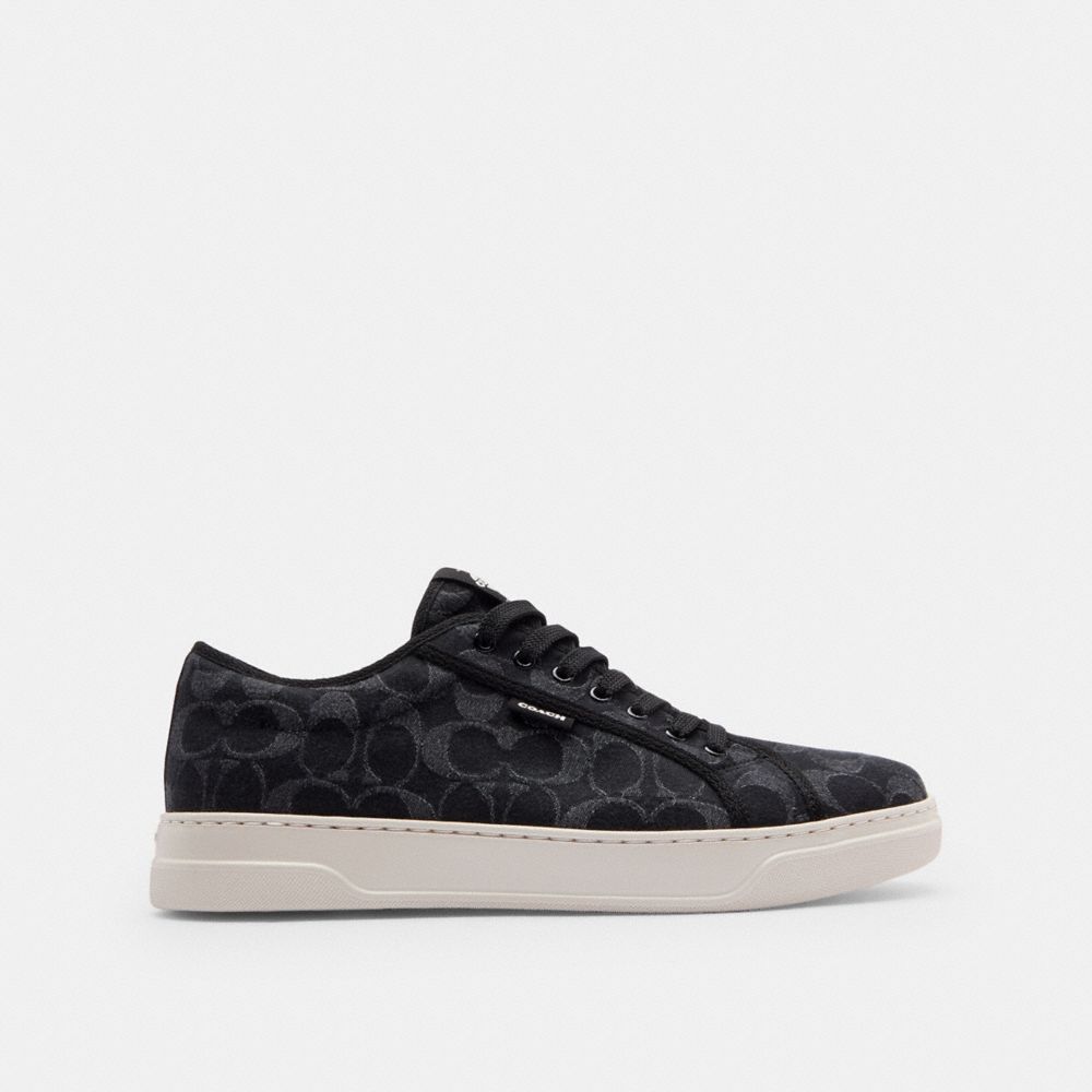 Men's Coach Canvas Sneaker In Signature Denim Black