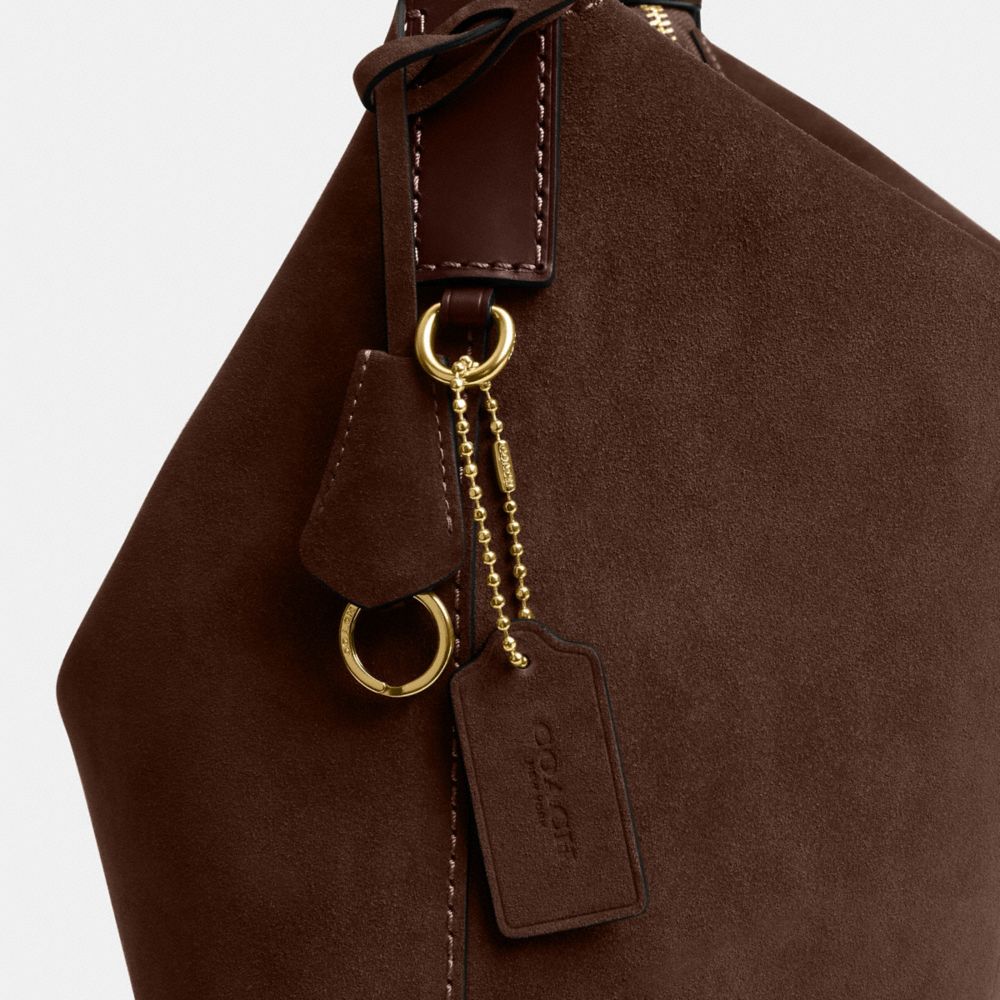 Coach Mott Messenger Bag Dark Chocolate Suede