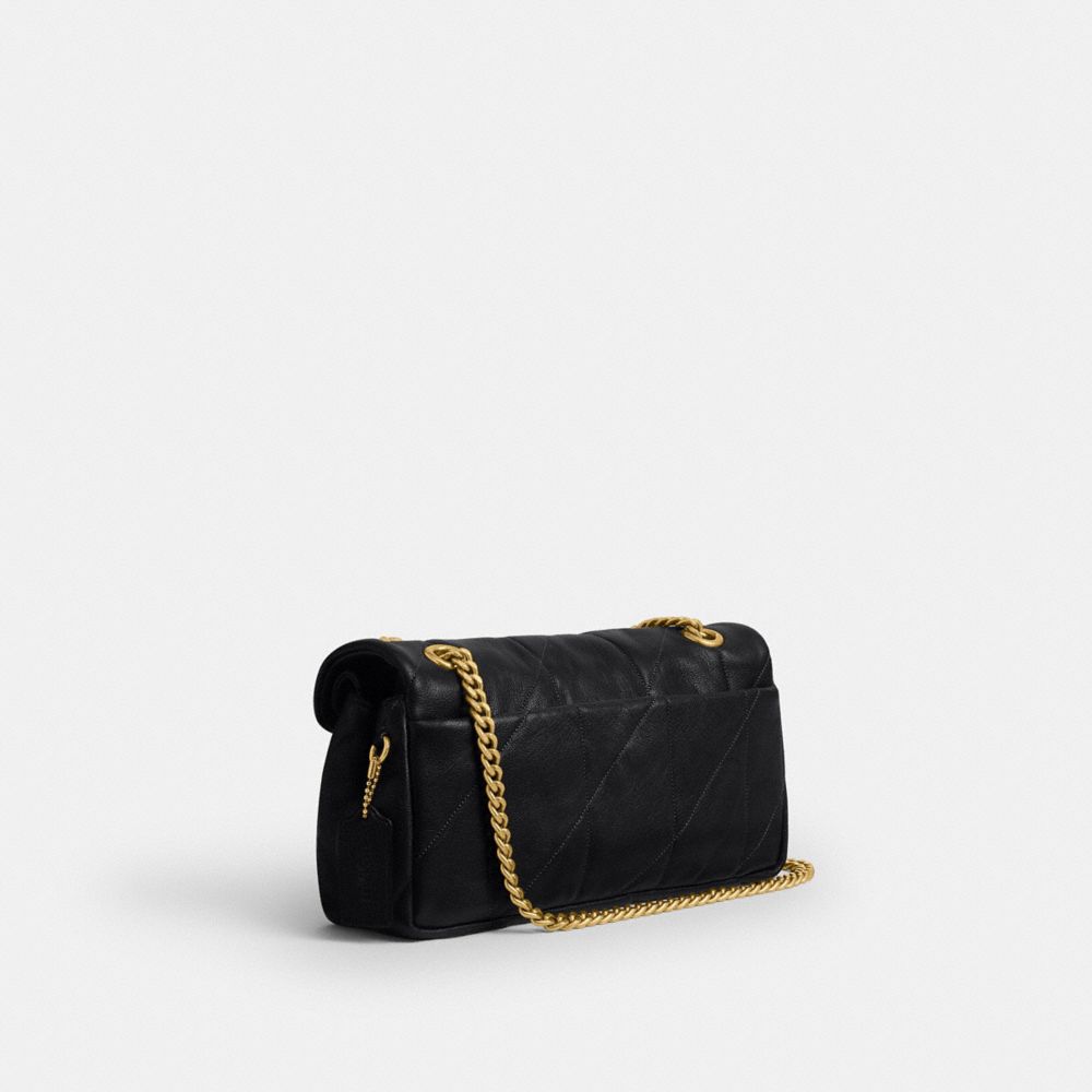 Coach Tabby Shoulder Bag 26 With Quilting Brass Black