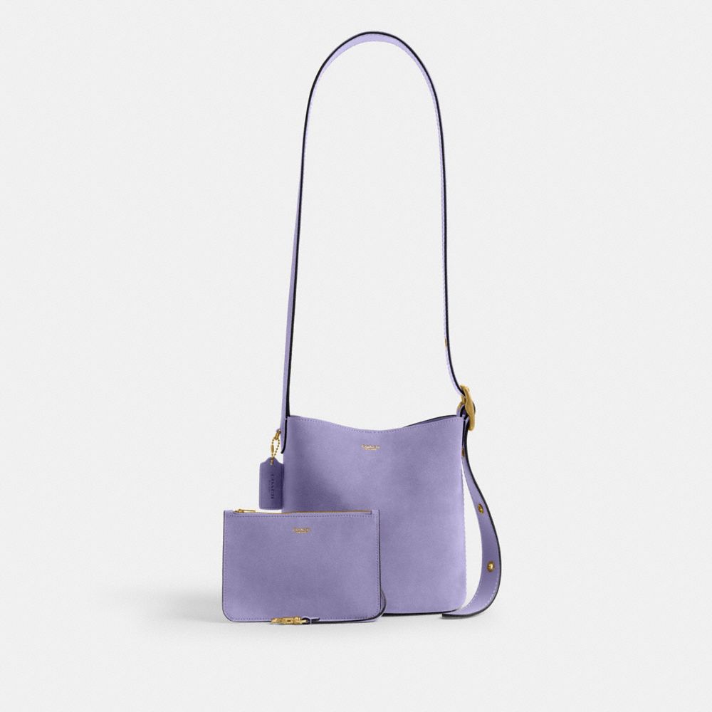 Coach Bleecker Bucket Bag 21 Brass Violet Mist