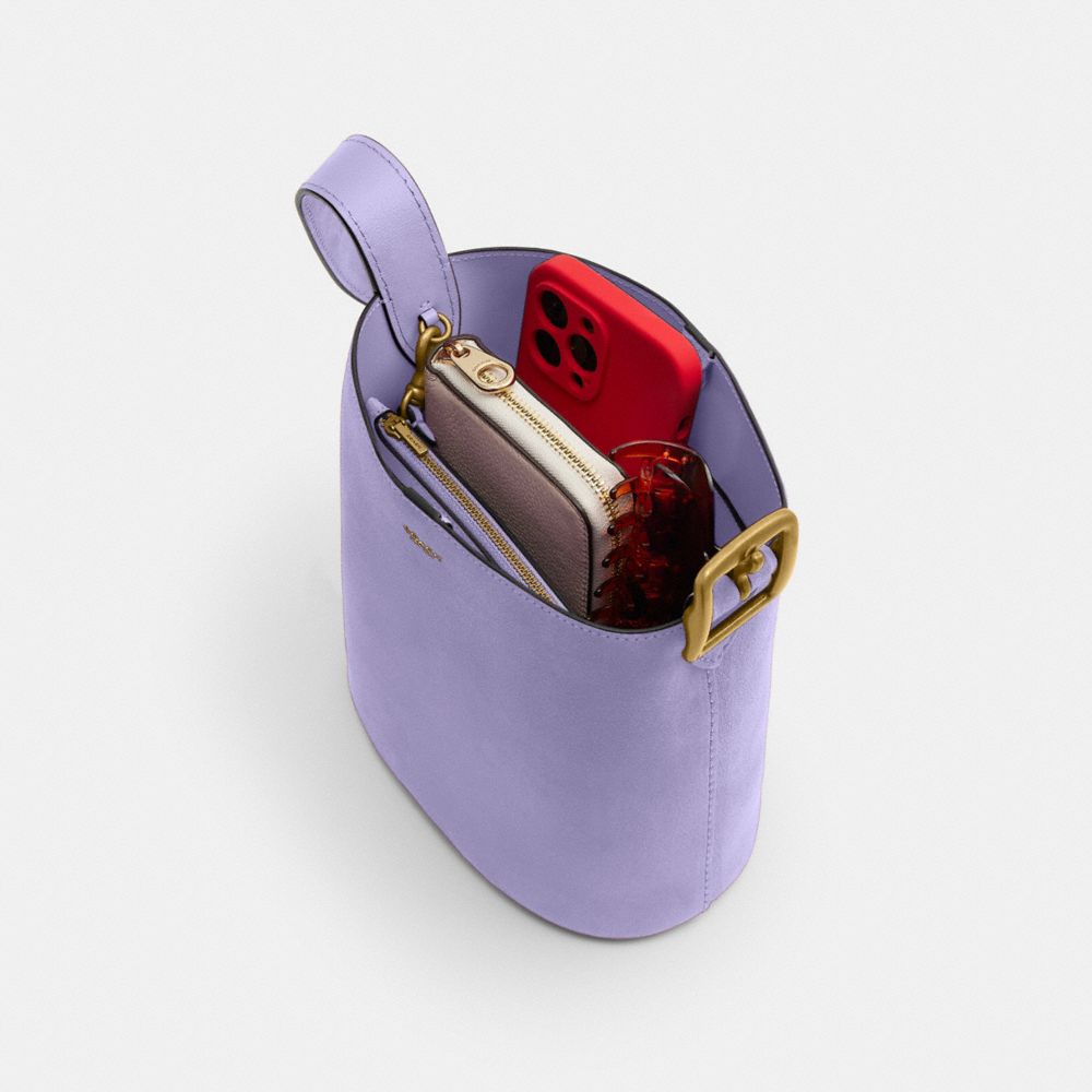 Coach Bleecker Bucket Bag 21 Brass Violet Mist