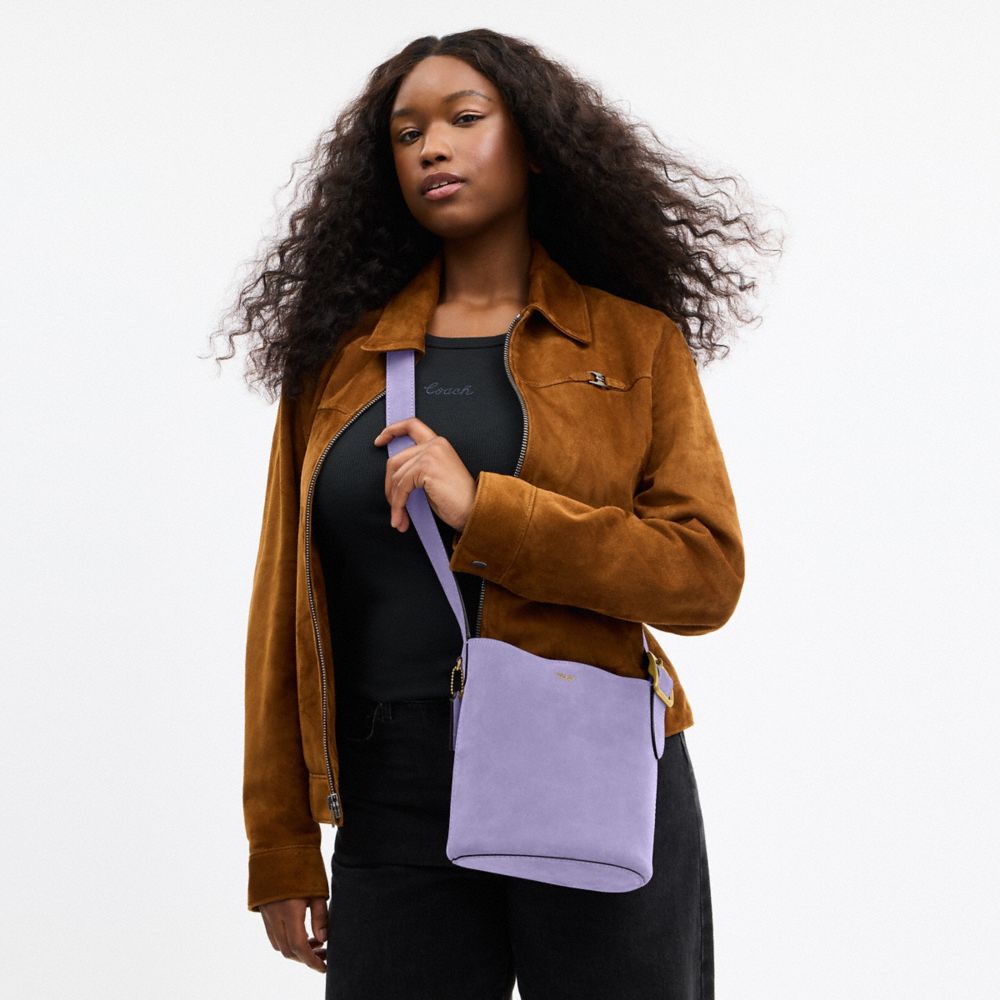 Coach Bleecker Bucket Bag 21 Brass Violet Mist
