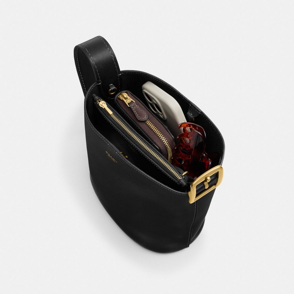 Coach Bleecker Bucket Bag 21 Brass Black