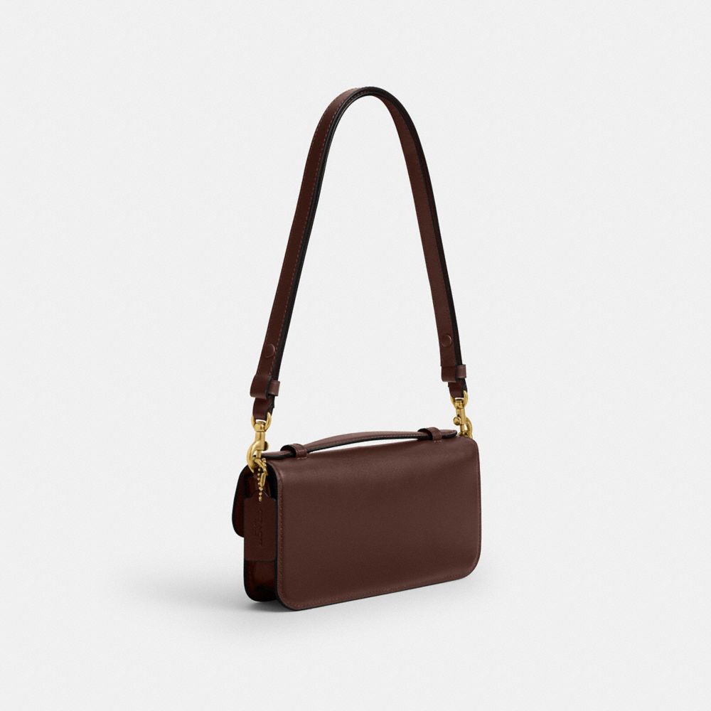 Coach Elora Top Handle Crossbody Bag Brass Maple