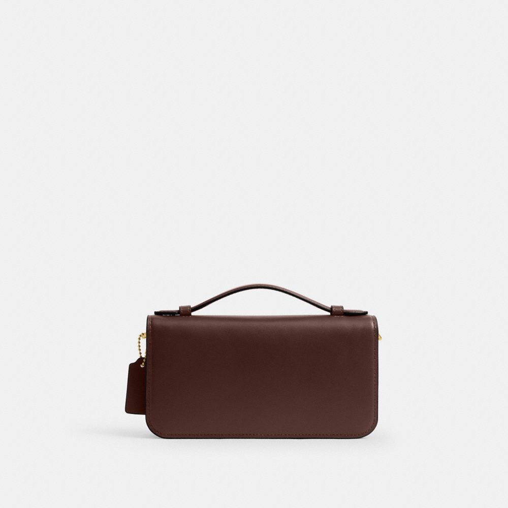 Coach New York Elora Top Handle Crossbody Bag Brass Maple