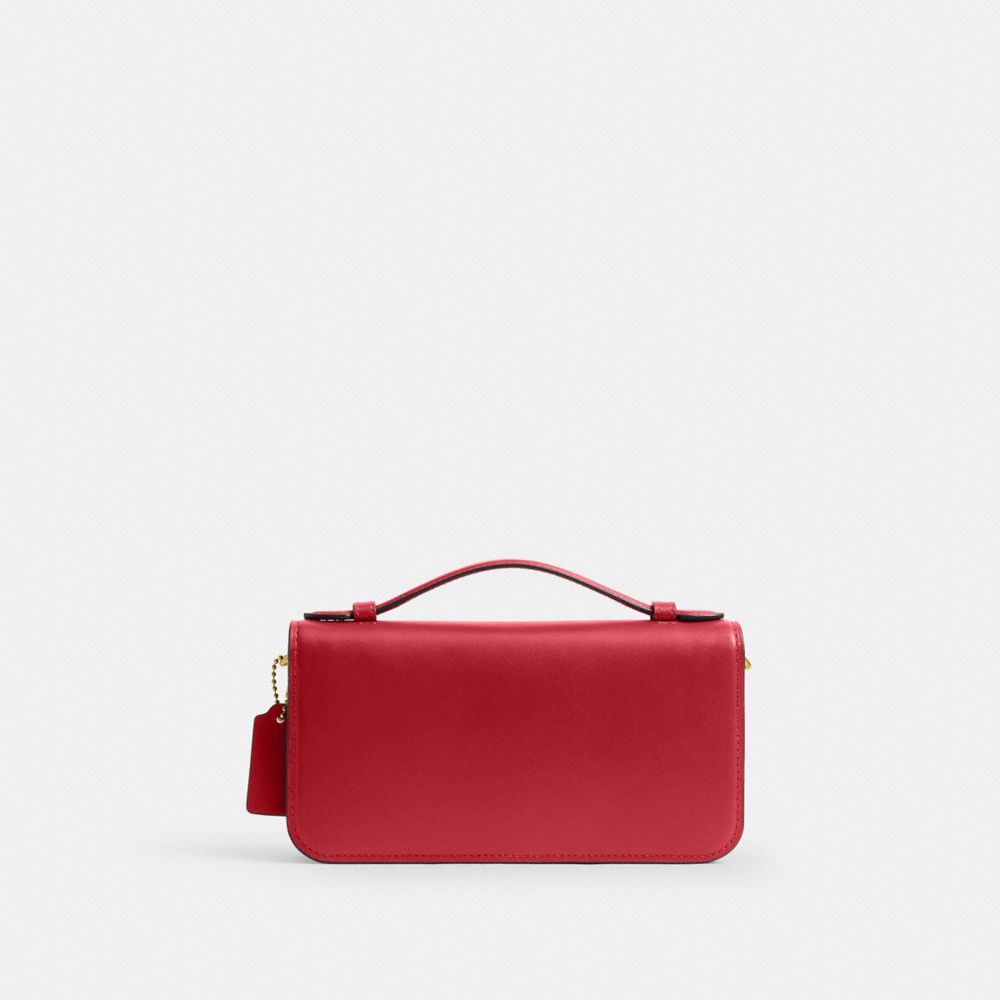 Coach New York Elora Top Handle Crossbody Bag Brass/Poppy