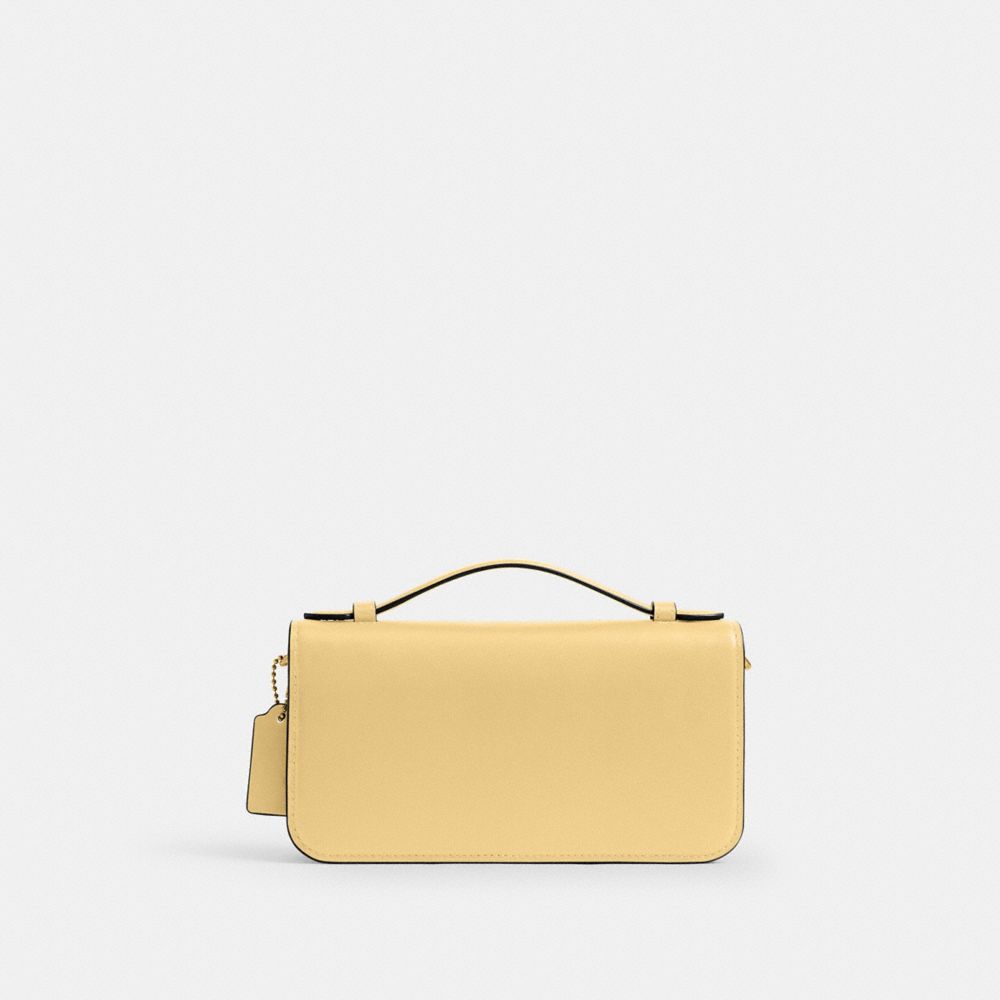 Coach New York Elora Top Handle Crossbody Bag Brass Vanilla