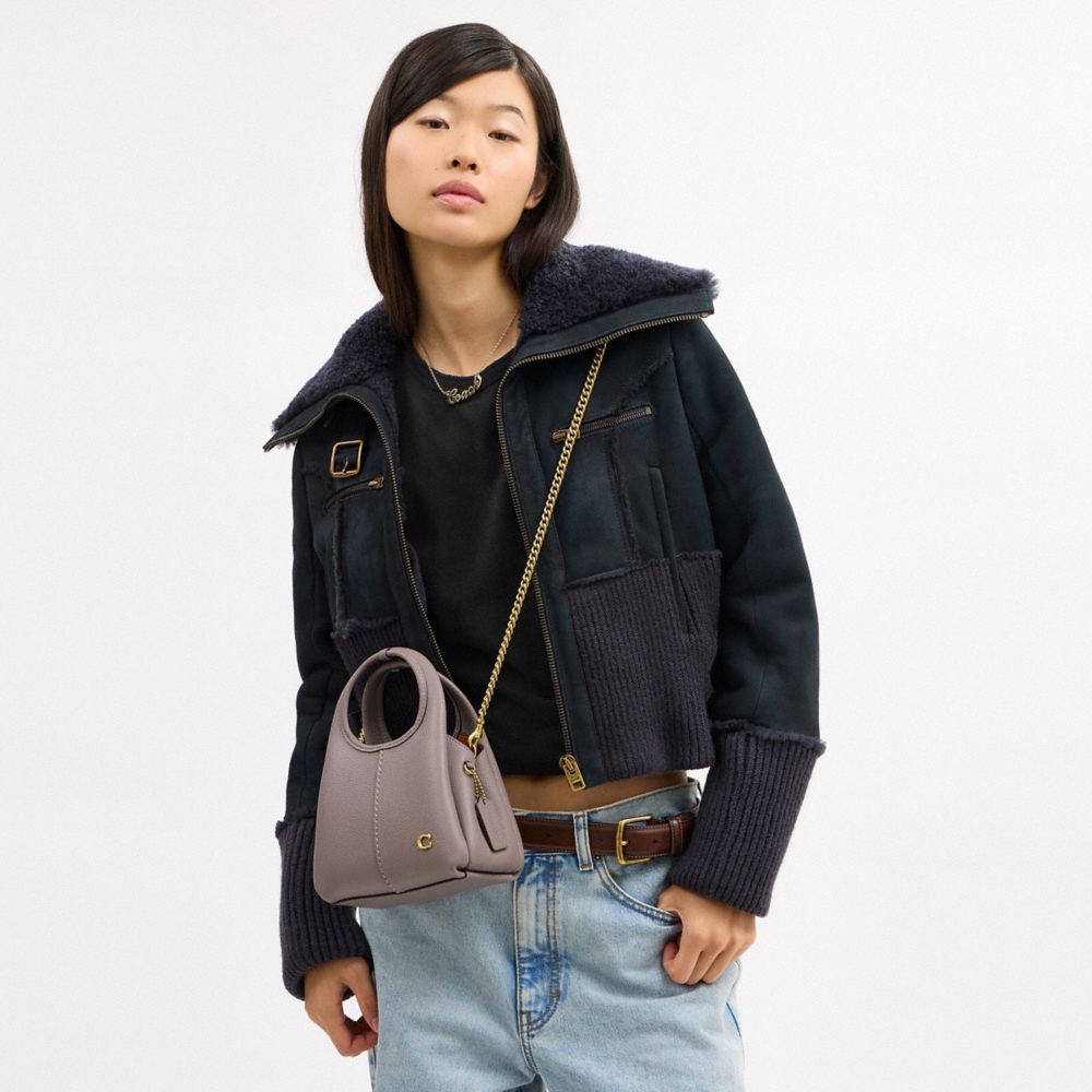 Coach Lana Shoulder Bag 19 Brass Ash