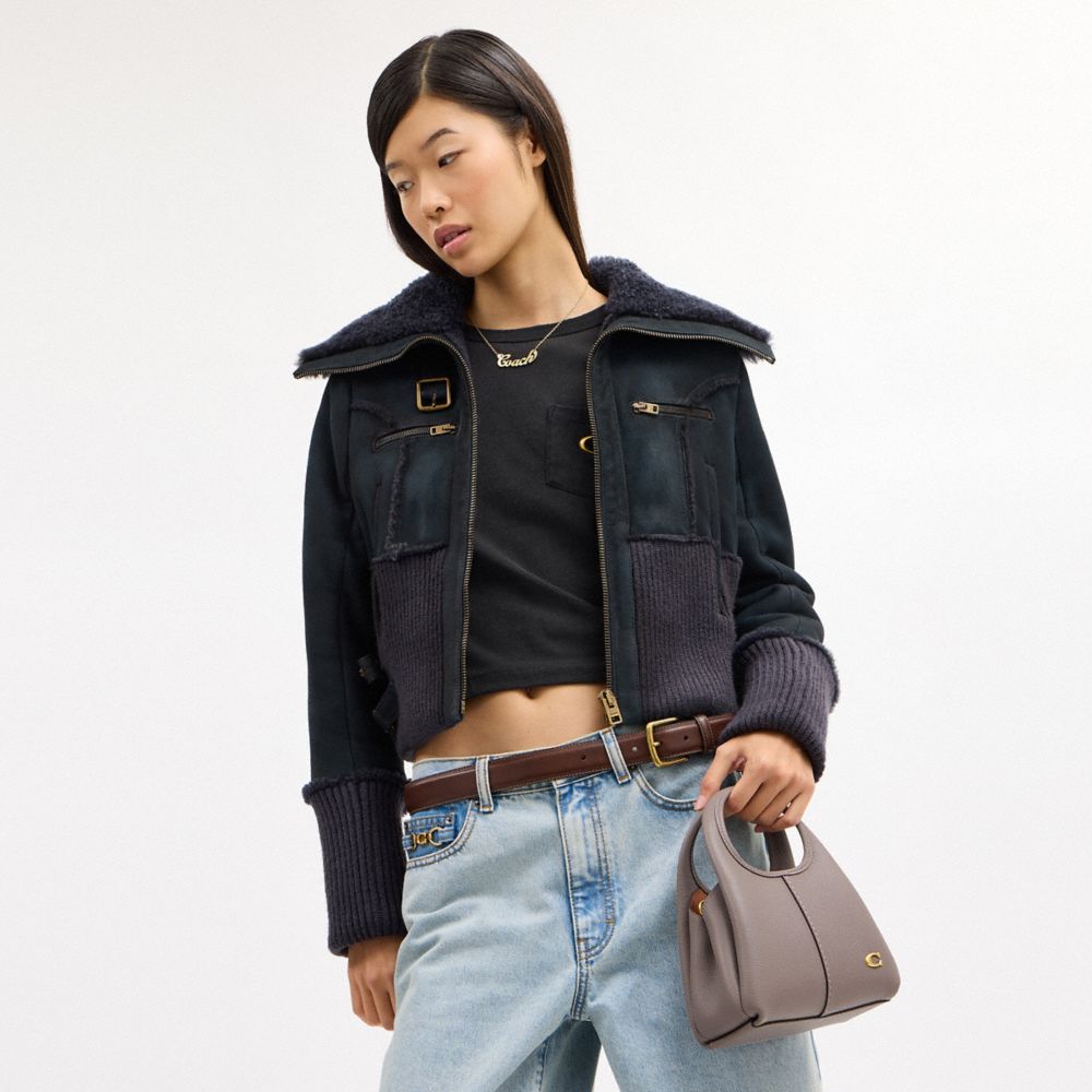 Coach Lana Shoulder Bag 19 Brass Ash