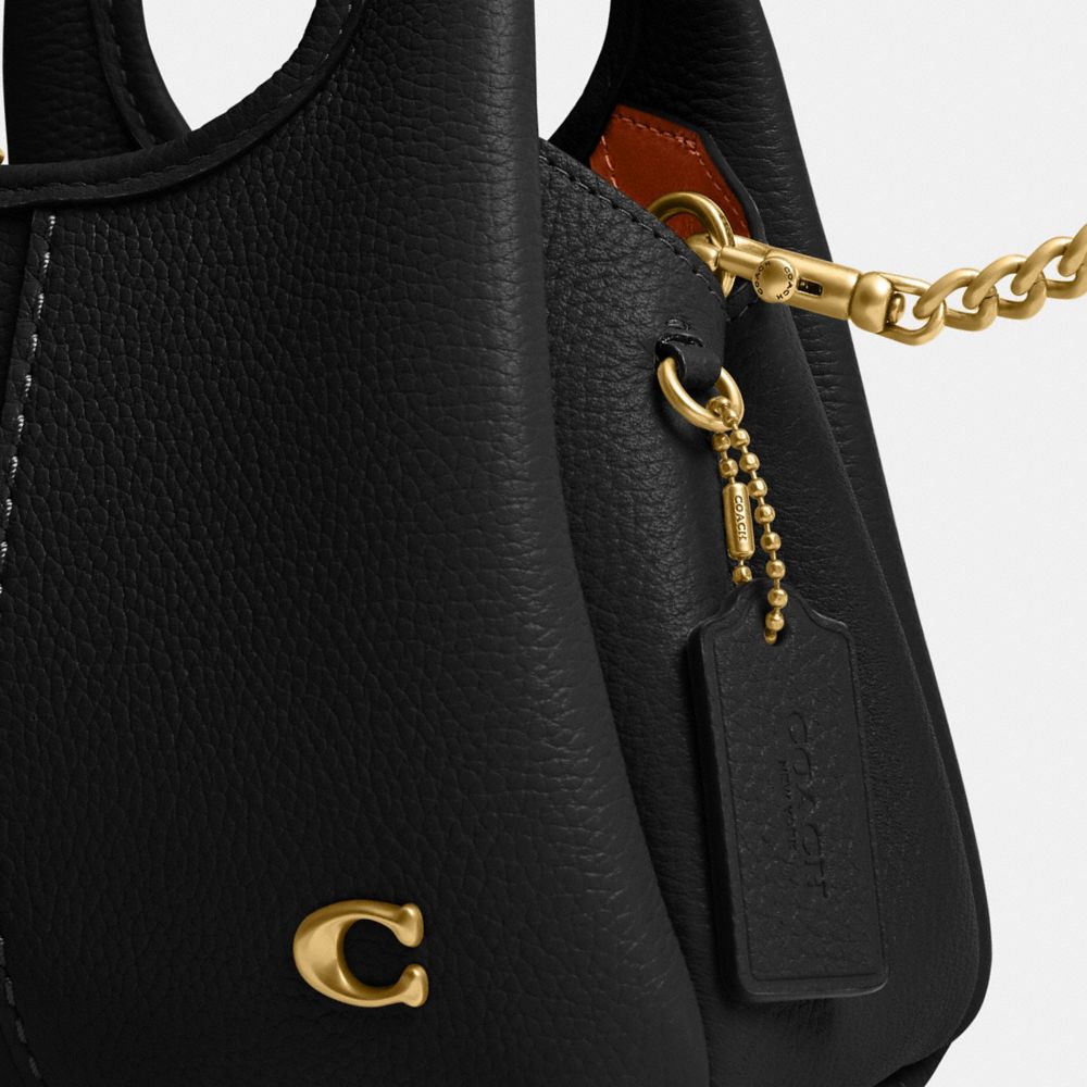 Coach Lana Shoulder Bag 19 Brass Black