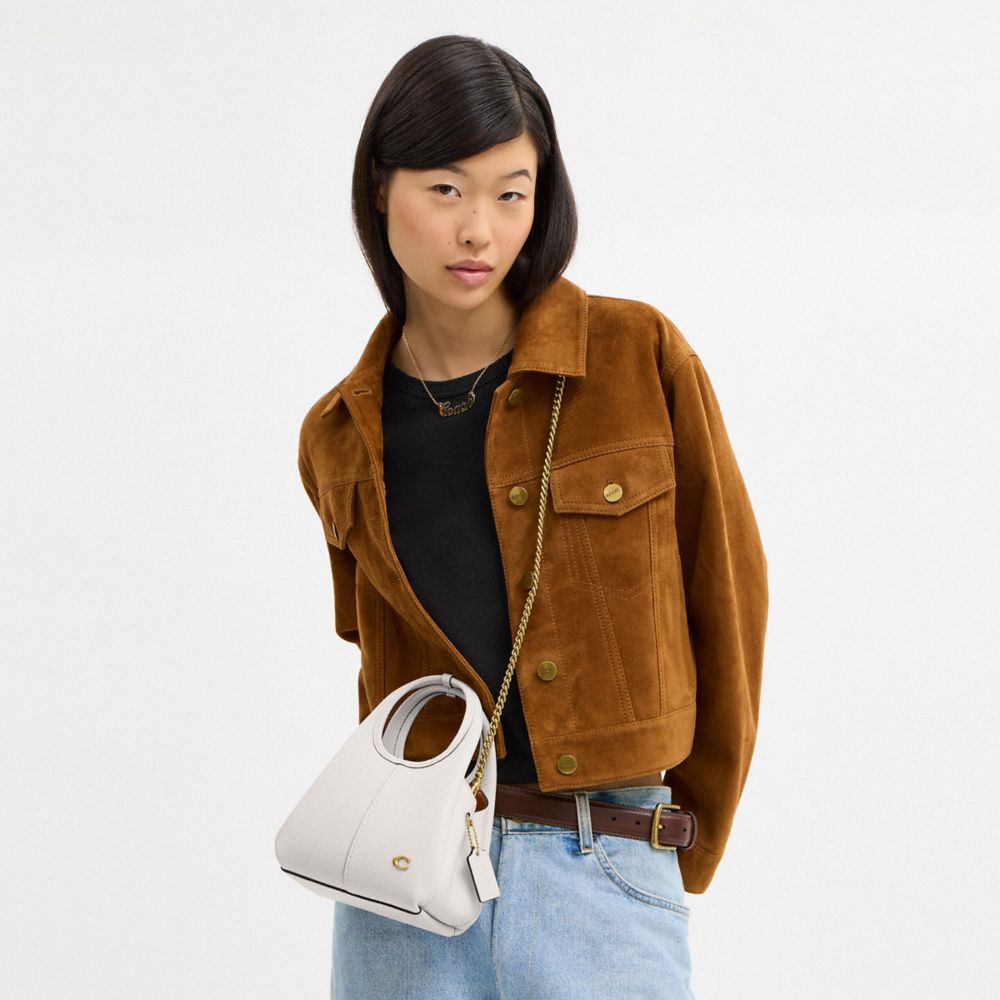 Coach Lana Shoulder Bag 19 Brass Chalk