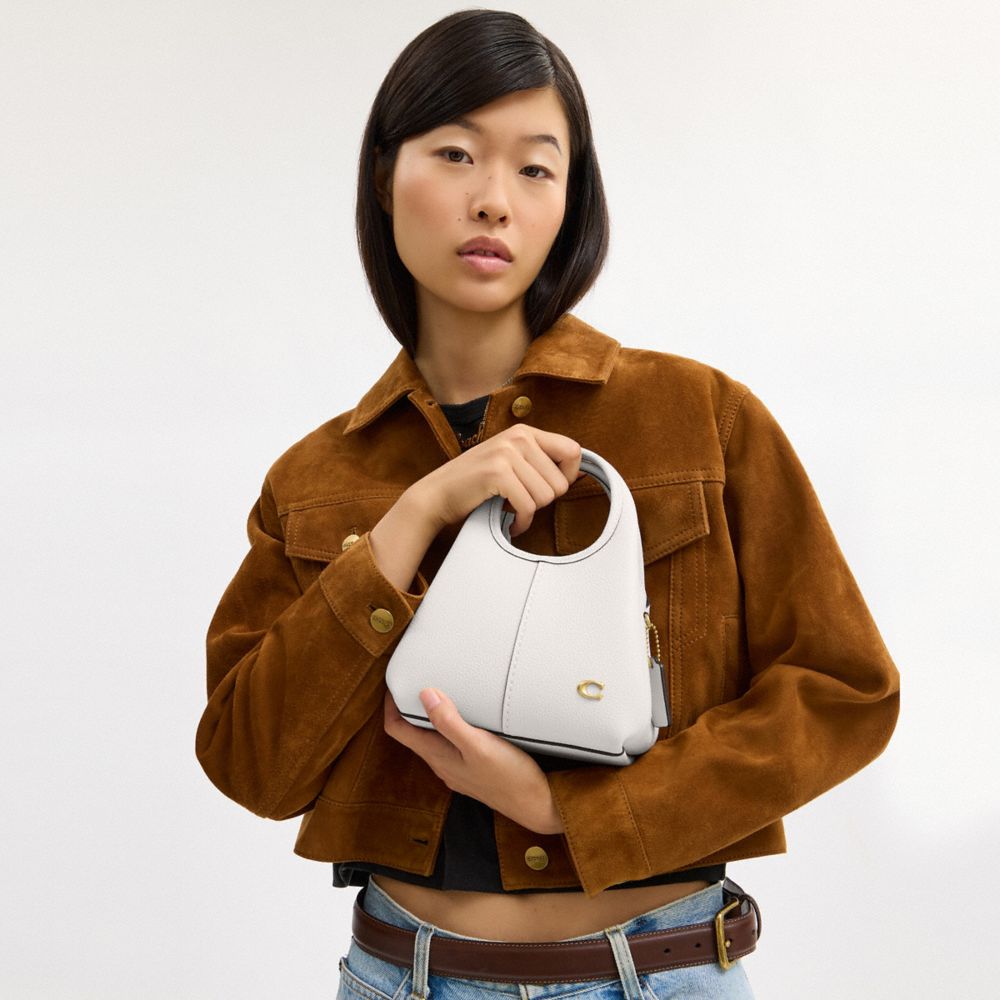 Coach Lana Shoulder Bag 19 Brass Chalk