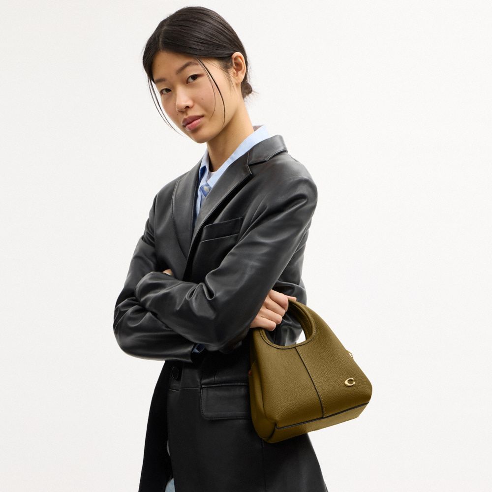Coach Lana Shoulder Bag 19 Brass Muted Olive