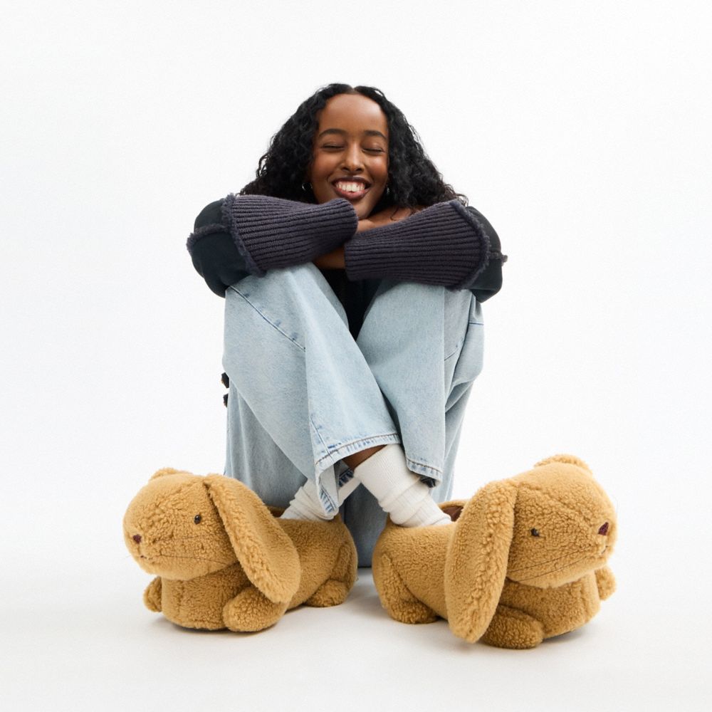 Women's Coach Bunny Slipper Natural