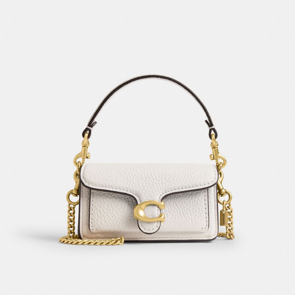 Coach Tabby Bag Charm Brass Chalk