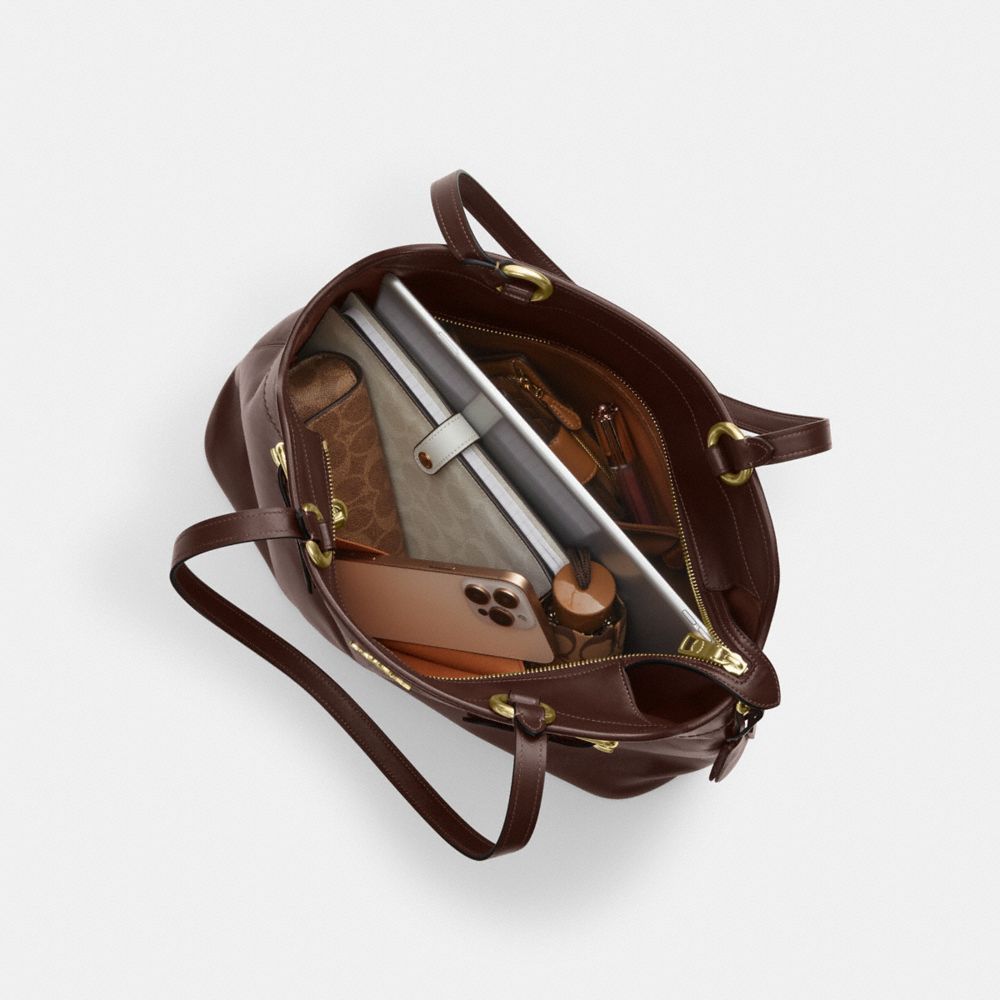 Coach Easton Tote Bag Gold Maple